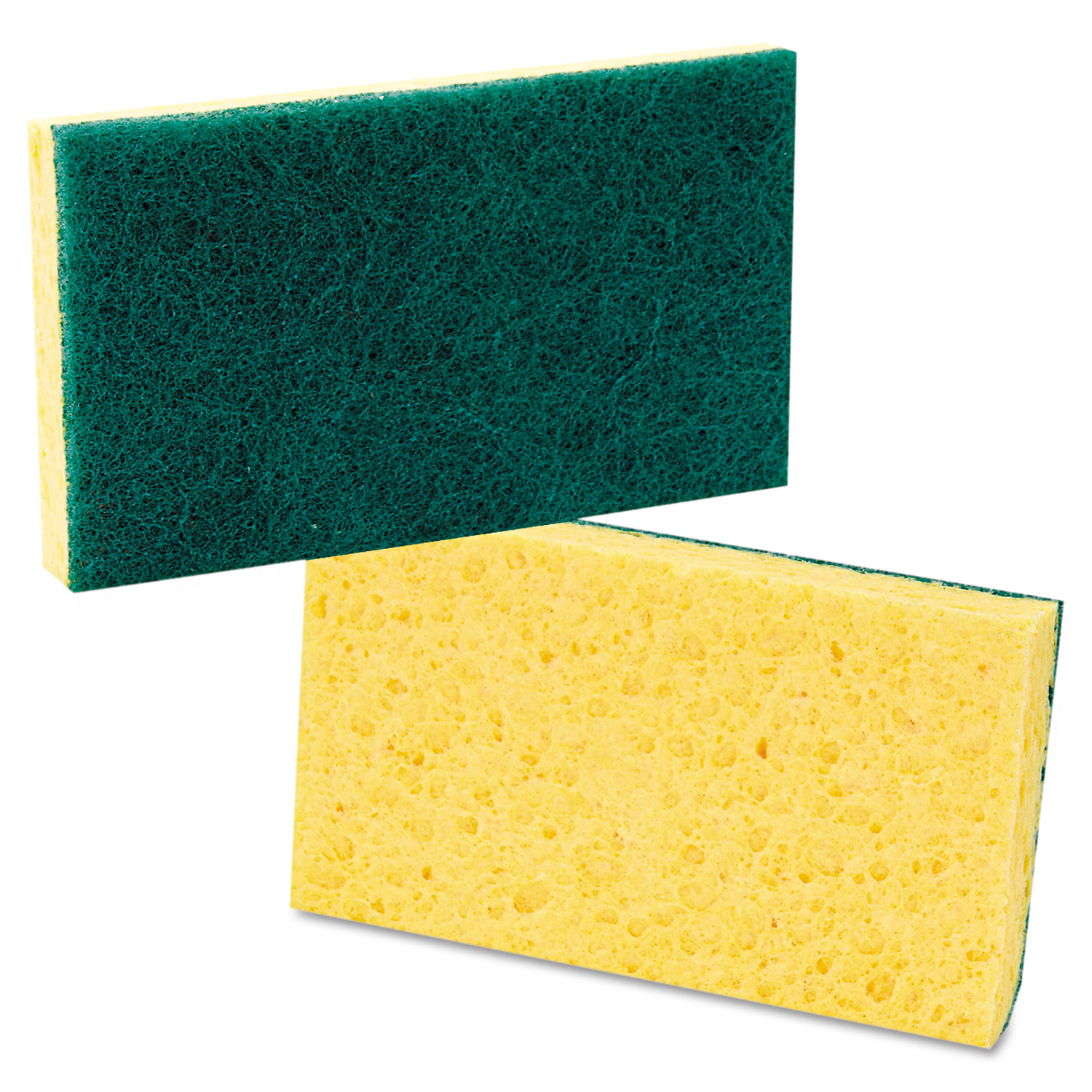 Boardwalk® Scrubbing Sponge, Medium Duty, 3.6 x 6.1, 0.75" Thick