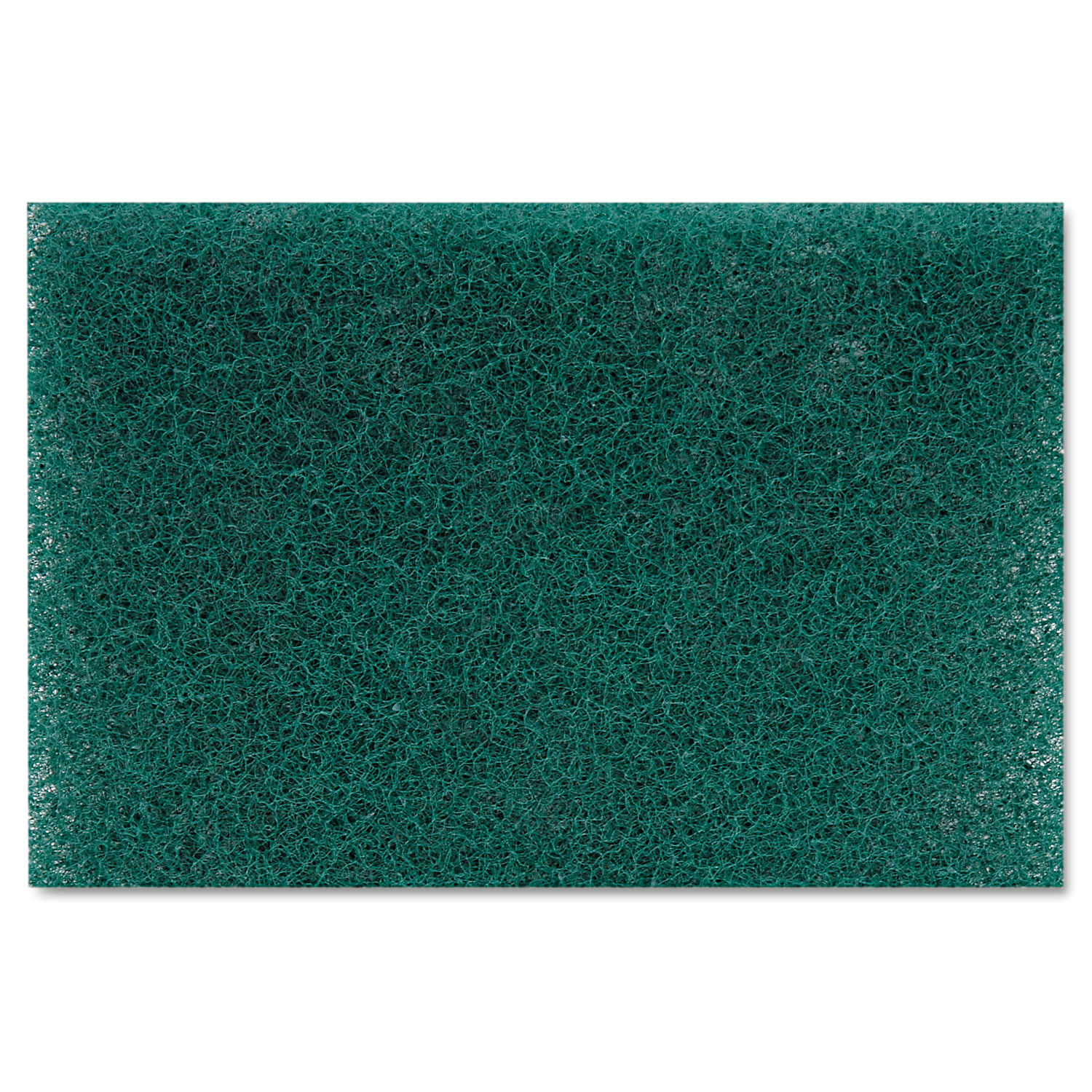 Heavy-Duty Scour Pad, Green, 6 x 9, 15/Carton