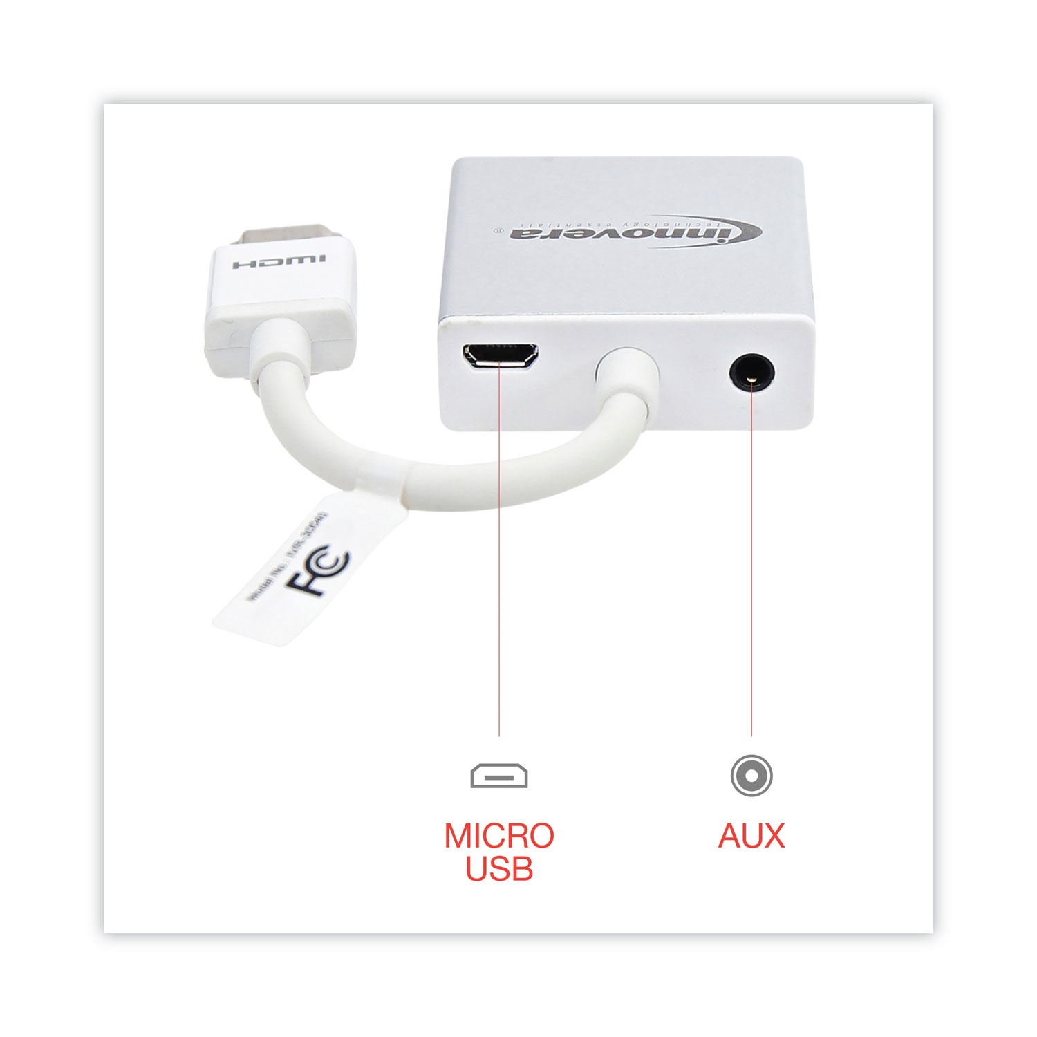 enhed ukendt ozon HDMI to SVGA Adapter, 6", White - Comp-U-Charge Inc