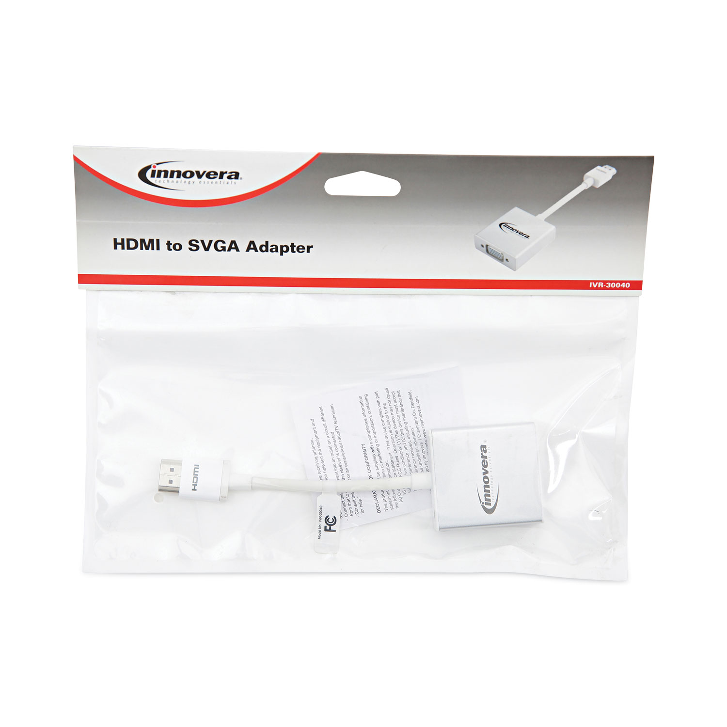 enhed ukendt ozon HDMI to SVGA Adapter, 6", White - Comp-U-Charge Inc