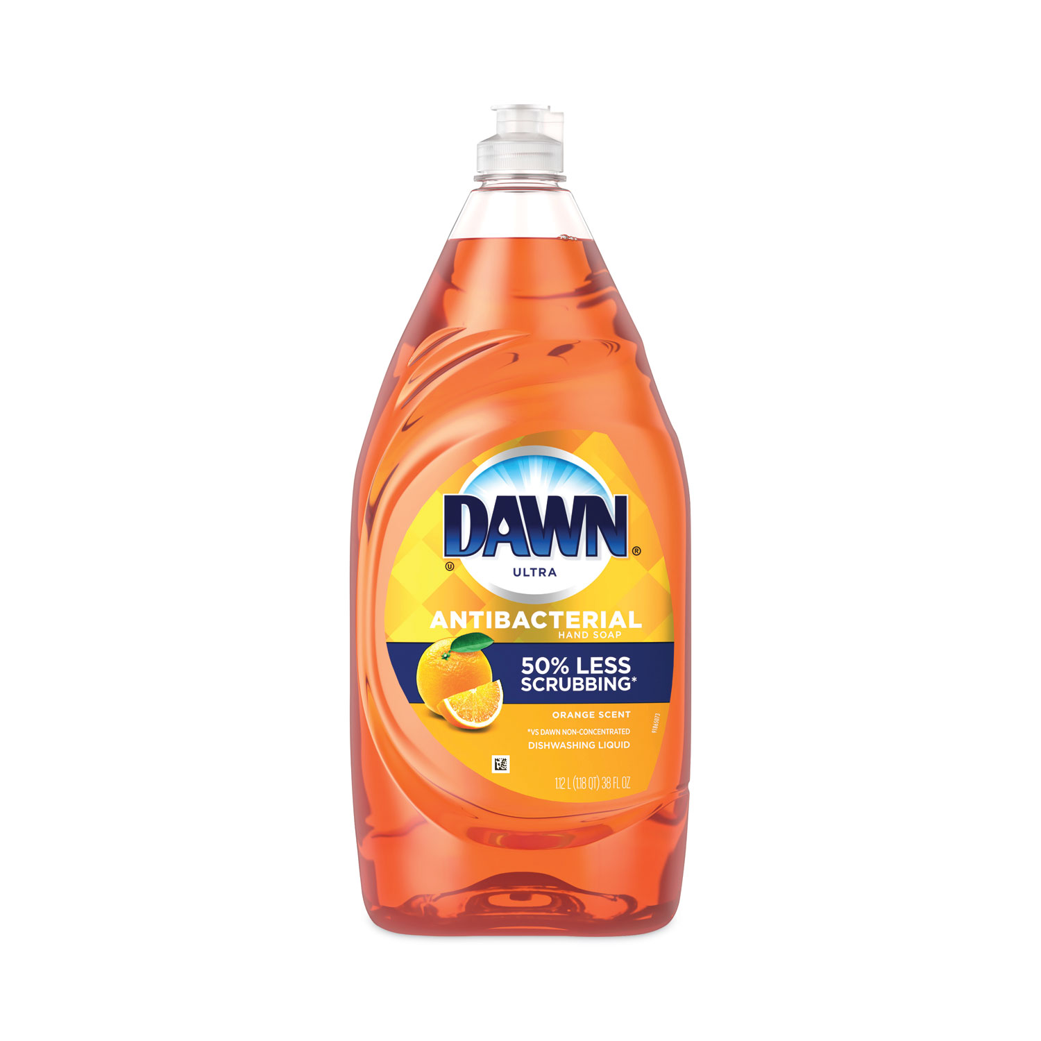 Ultra Antibacterial Dishwashing Liquid, Orange Scent, 38 oz Bottle
