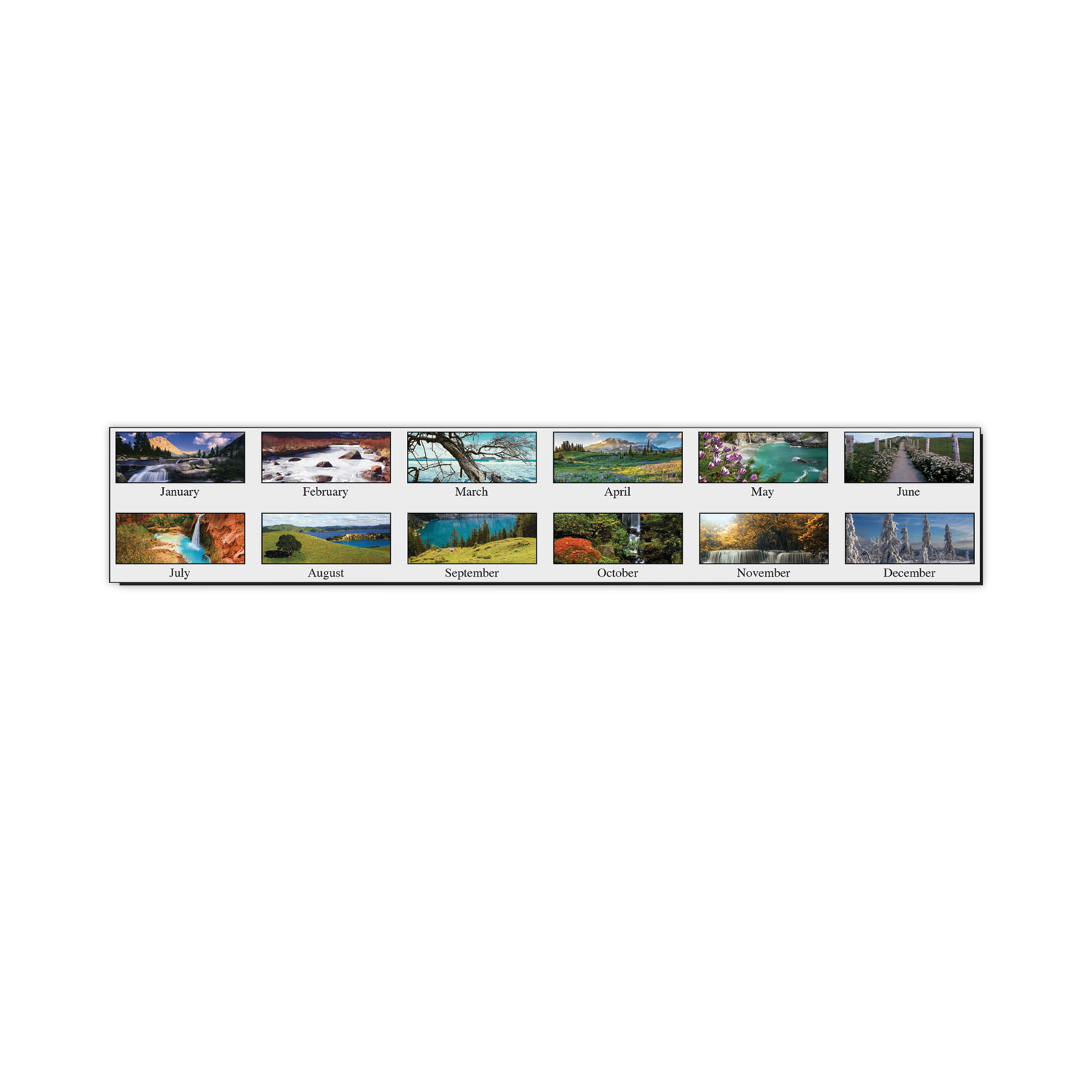 Earthscapes Recycled 3Month Vertical Wall Calendar, Scenic Photography