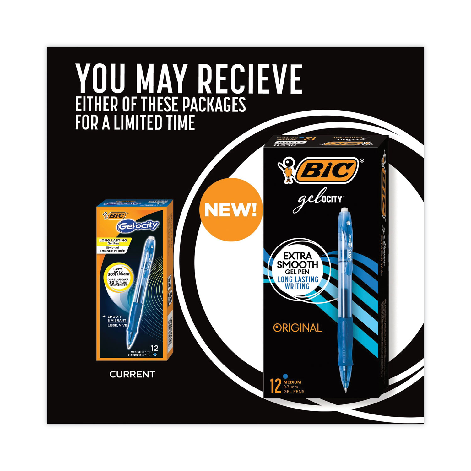 BIC Gel-ocity Gel Pen - BICRLC11BE 