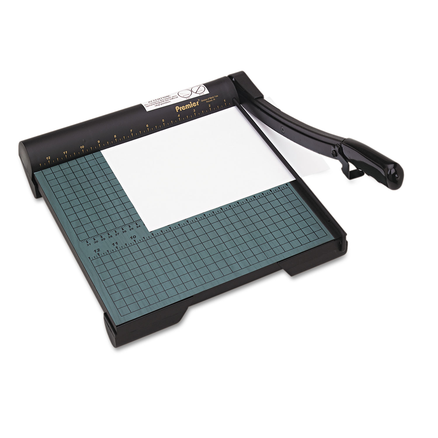 The Original Green Paper Trimmer, 20 Sheets, Wood Base, 12 1/2x 12