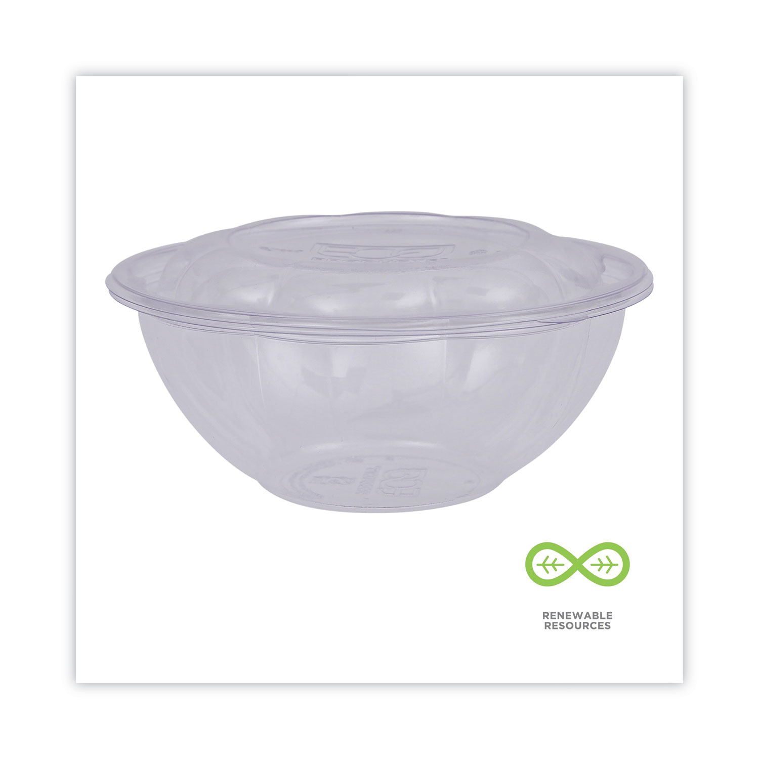 Eco-Products Clear Disposable PLA Plastic Salad Bowl with Lid, Eco-Friendly  Compostable Take Out Salad Container, 24 oz, Case of 150