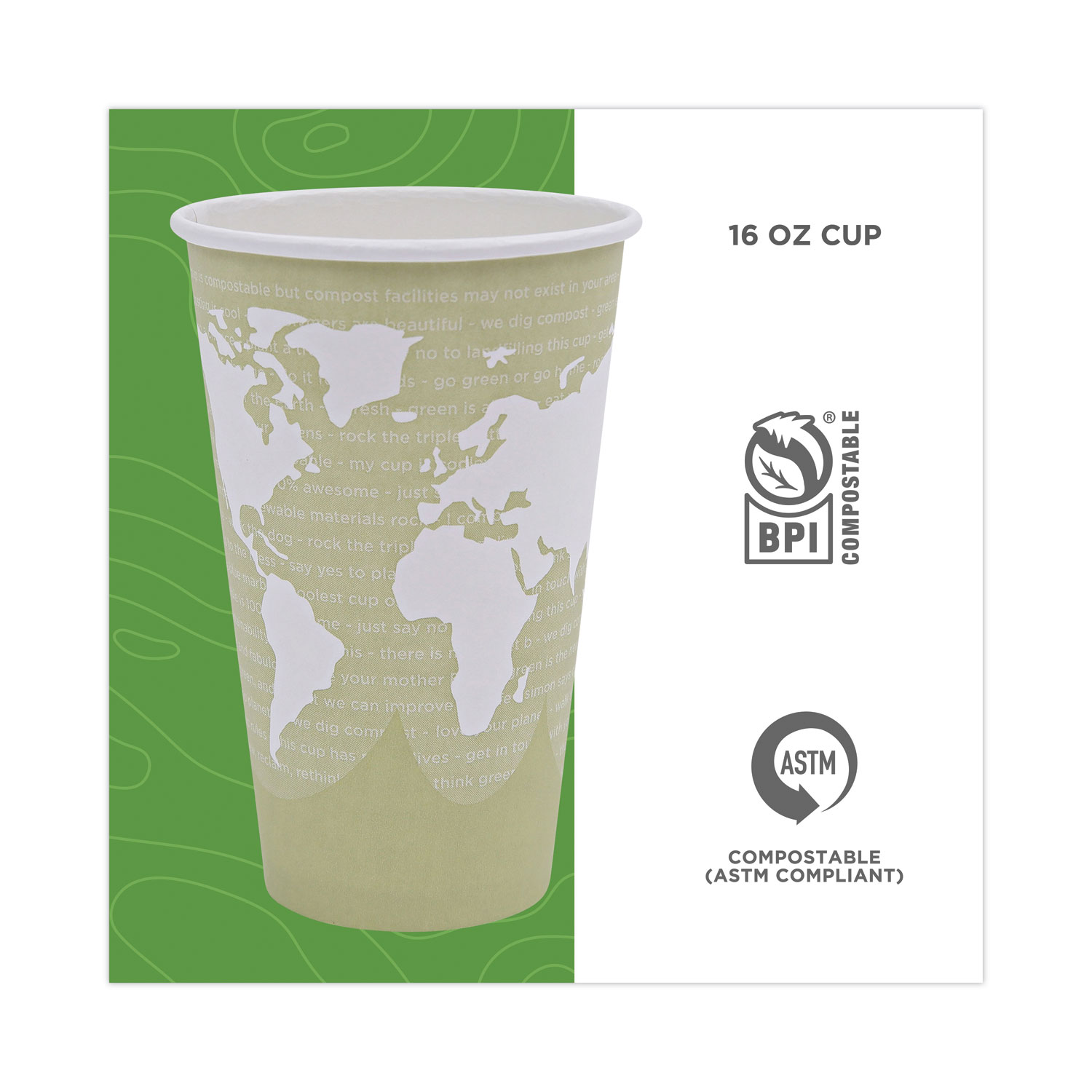 GreenStripe Renewable and Compostable Cold Cups, 16 oz, Clear, 50/Pack, 20  Packs/Carton - mastersupplyonline