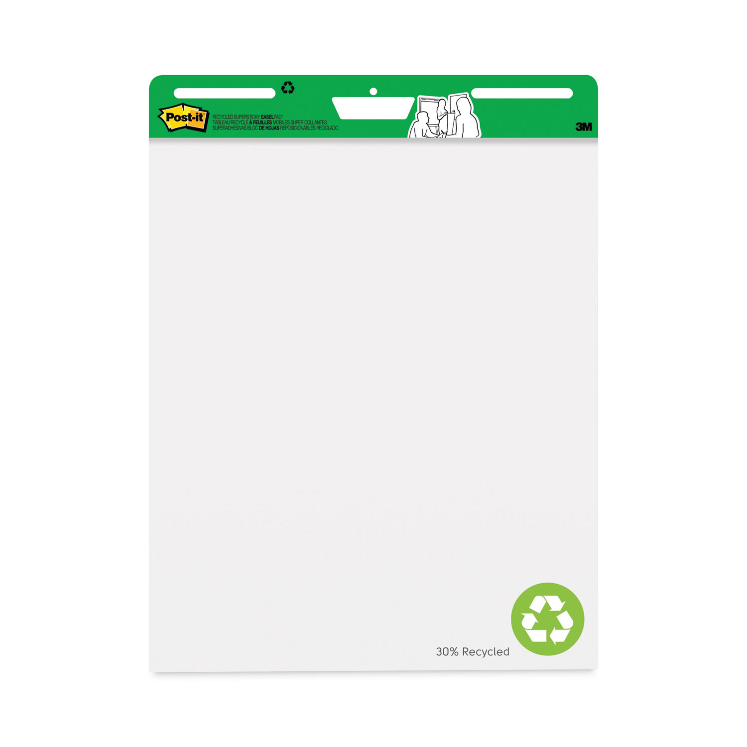Vertical-Orientation Self-Stick Easel Pads, Presentation Format (1.5  Rule), 25 x 30, White, 30 Sheets, 2/Pack