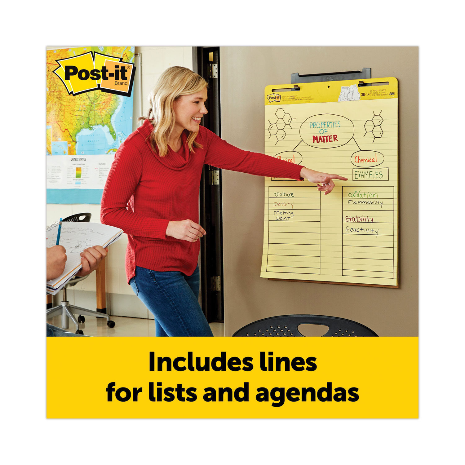 Post-it Vertical-Orientation Self-Stick Easel Pad Value Pack Unruled 30  White 25 x 30 Sheets 4/Carton