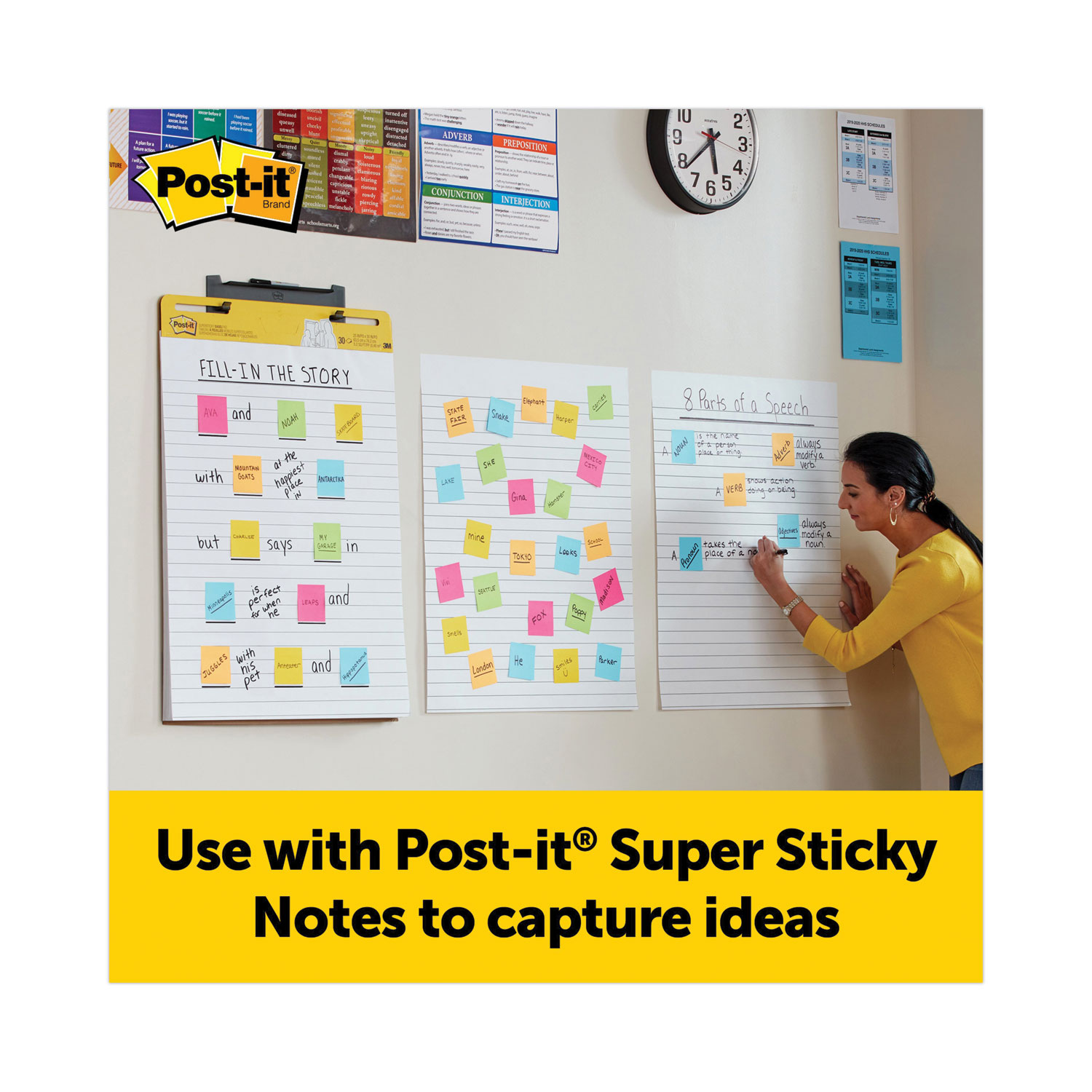 Post-it Super Sticky Easel Pad, 25 x 30, 30 Shts/Pad, White, 6 Pads 