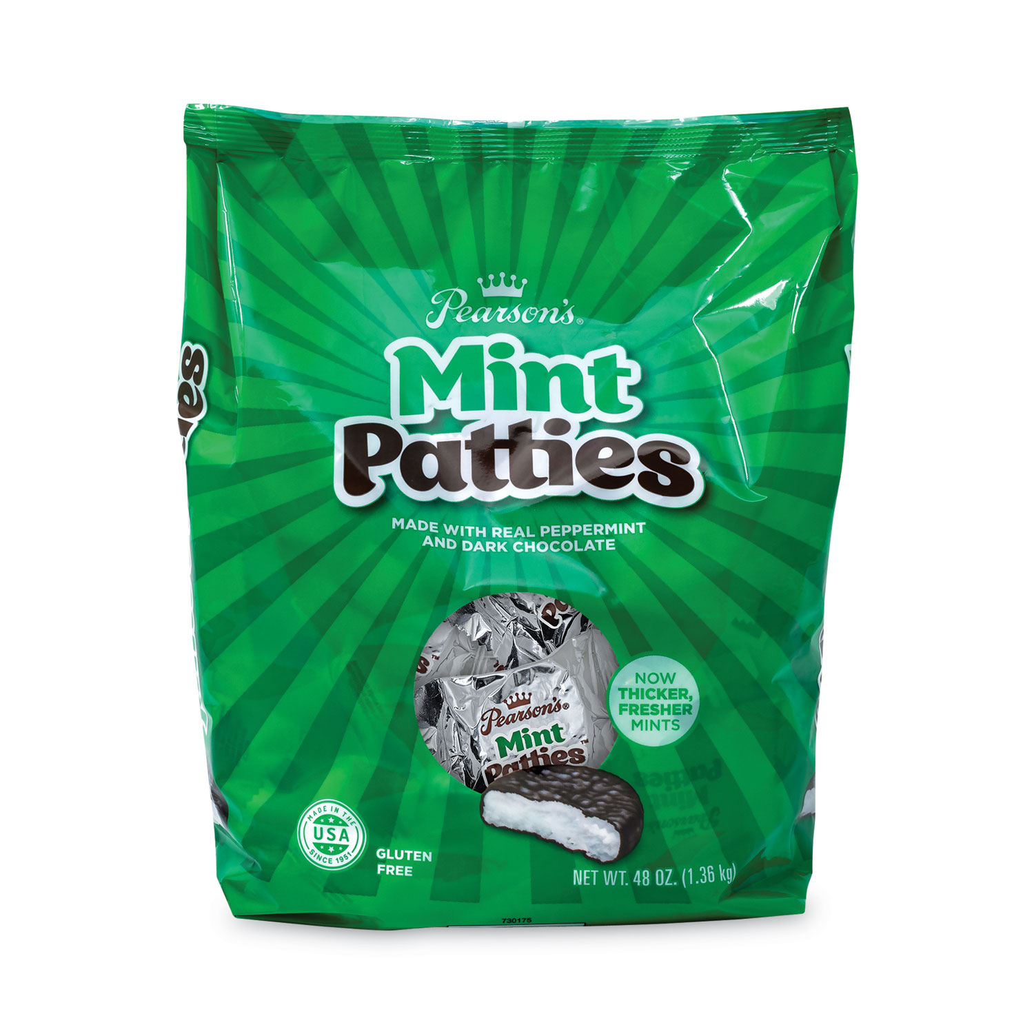 Mint Patties,175 Individually Wrapped, 3 lb Bag