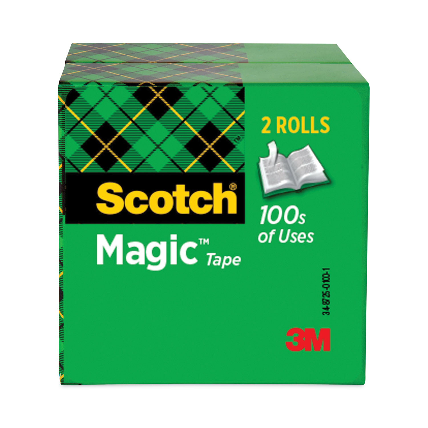 Magic Tape Refill, 3 Core, 0.75 x 72 yds, Clear, 2/Pack