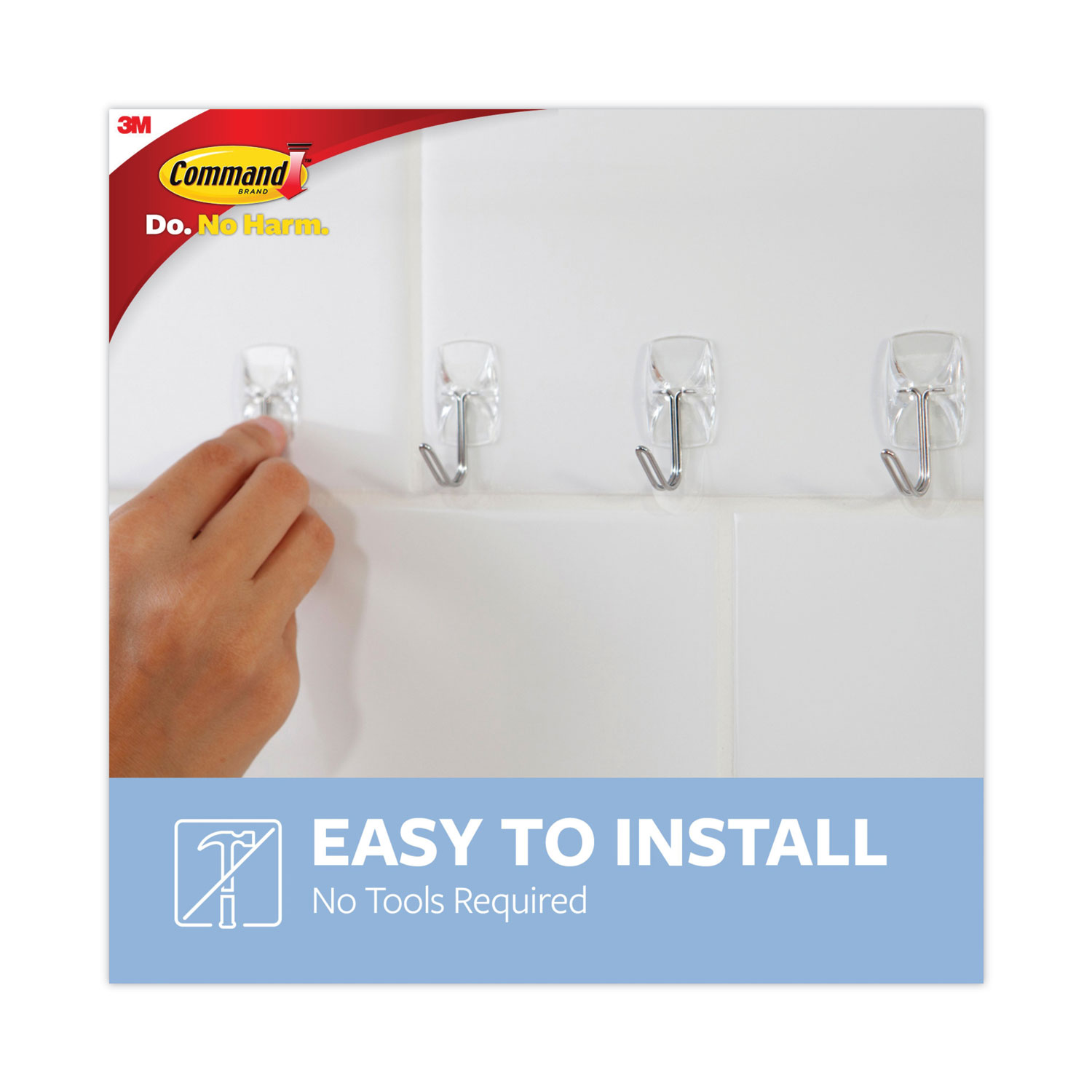 Command 3M, Mega Utility Wall Hooks, Up to 6.8kg, Comes Off with no Paint  Damage, Heavy Duty, Holds Strongly, Adhesive Hooks for Wall, Multi-Surface