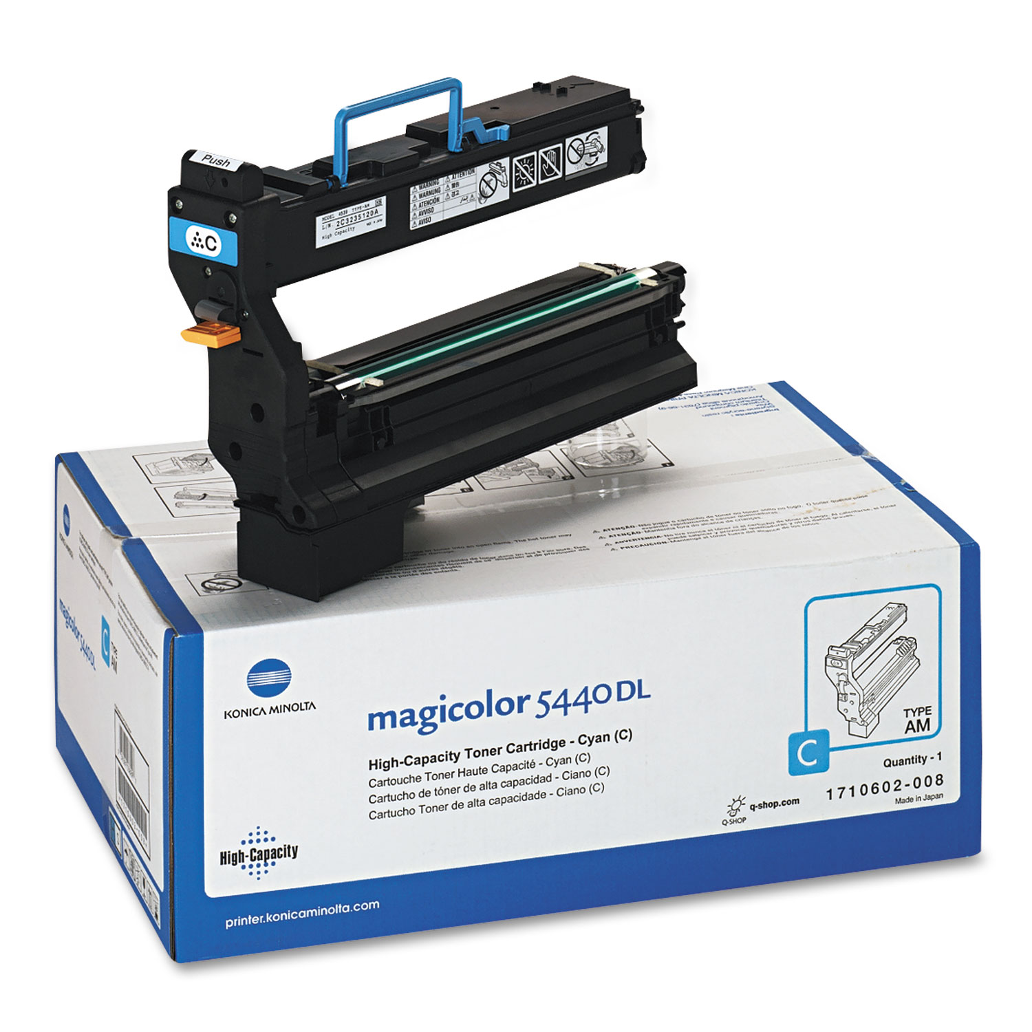 1710602008 High-Yield Toner, 12000 Page-Yield, Cyan