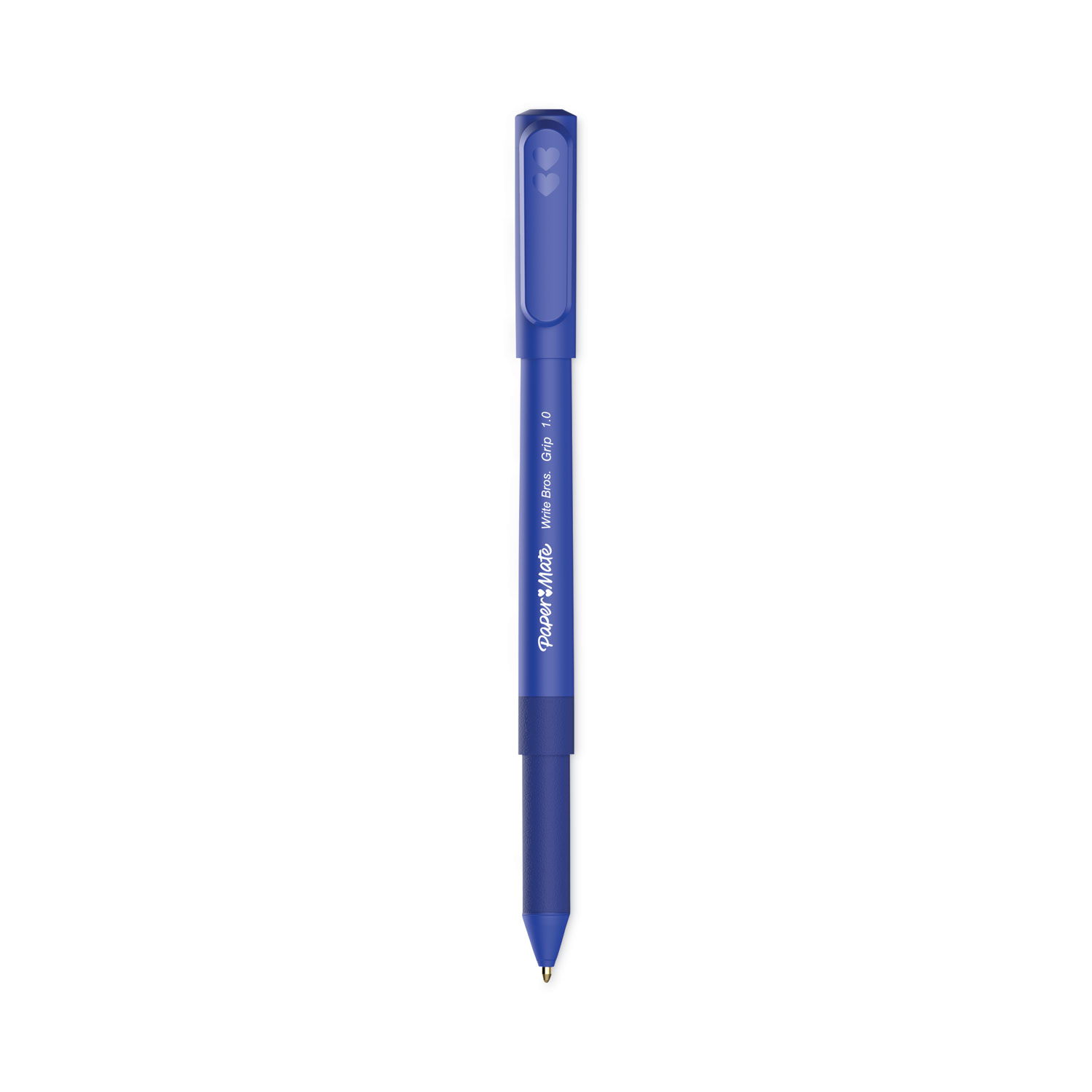 Write Bros. Grip Ballpoint Pen, Stick, Medium 1 mm, Blue Ink, Blue Barrel,  Dozen - Reliable Paper