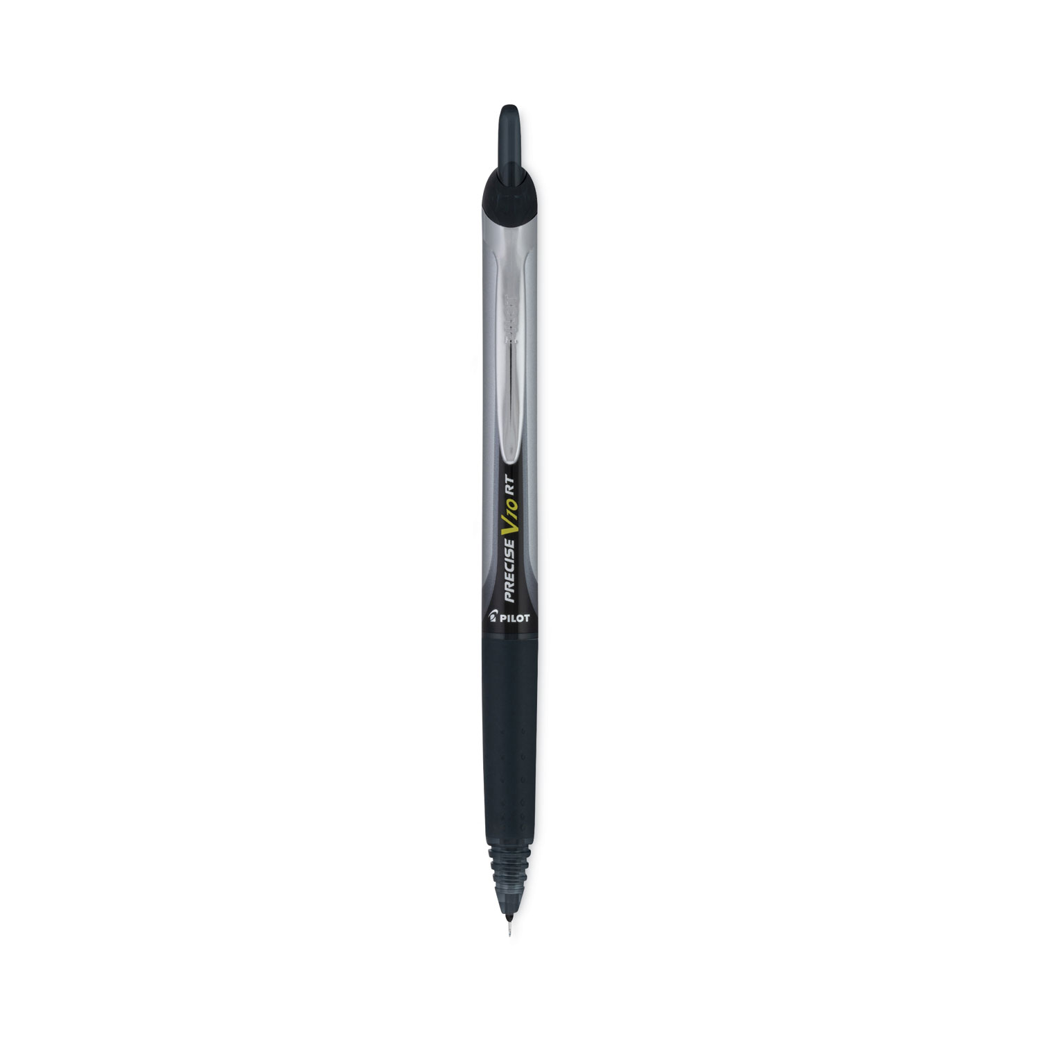 Precise V10RT Rollerball Pen, Retractable, Bold 1 mm, Black Ink, Black Barrel, Dozen