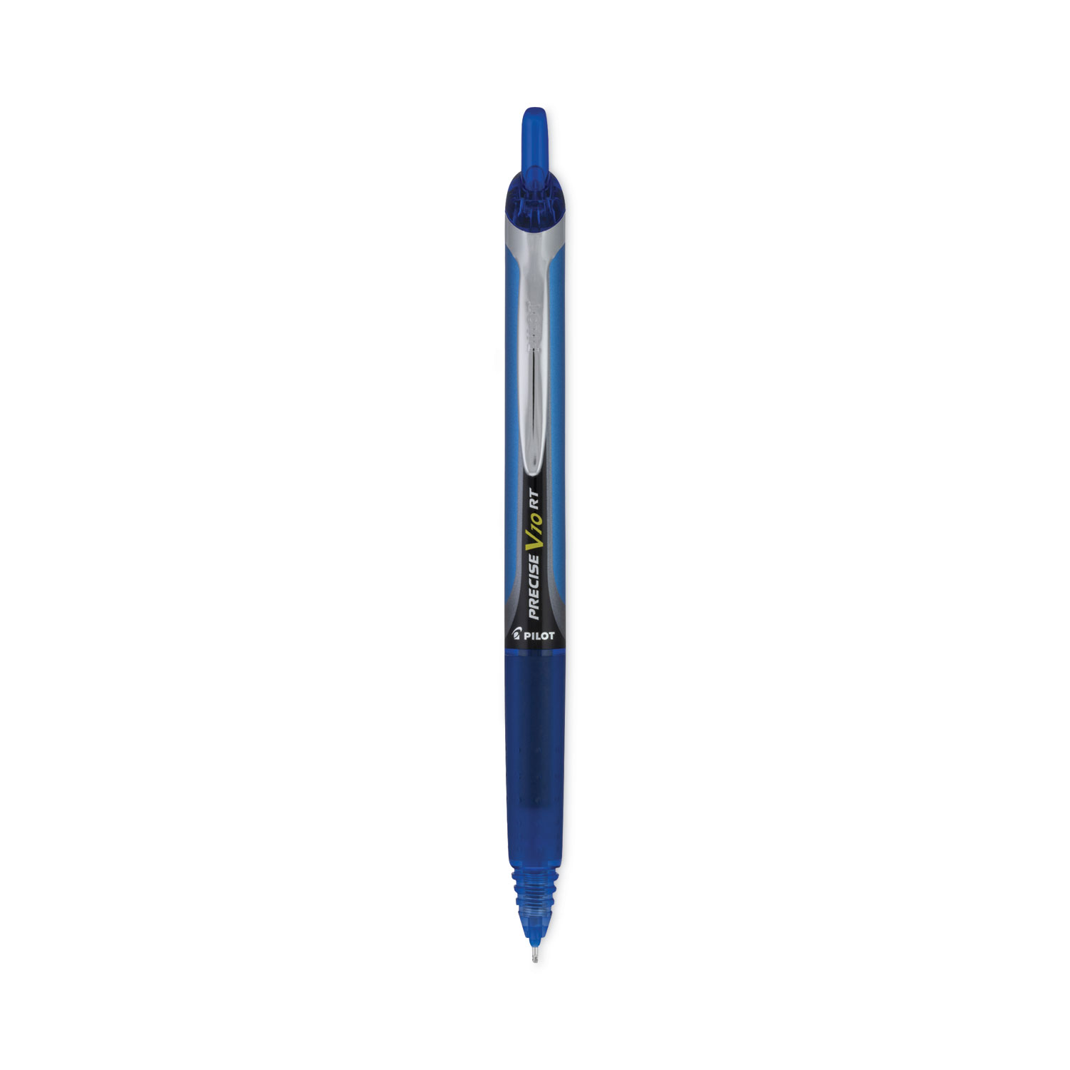 Precise V10RT Rollerball Pen, Retractable, Bold 1 mm, Blue Ink, Blue Barrel, Dozen