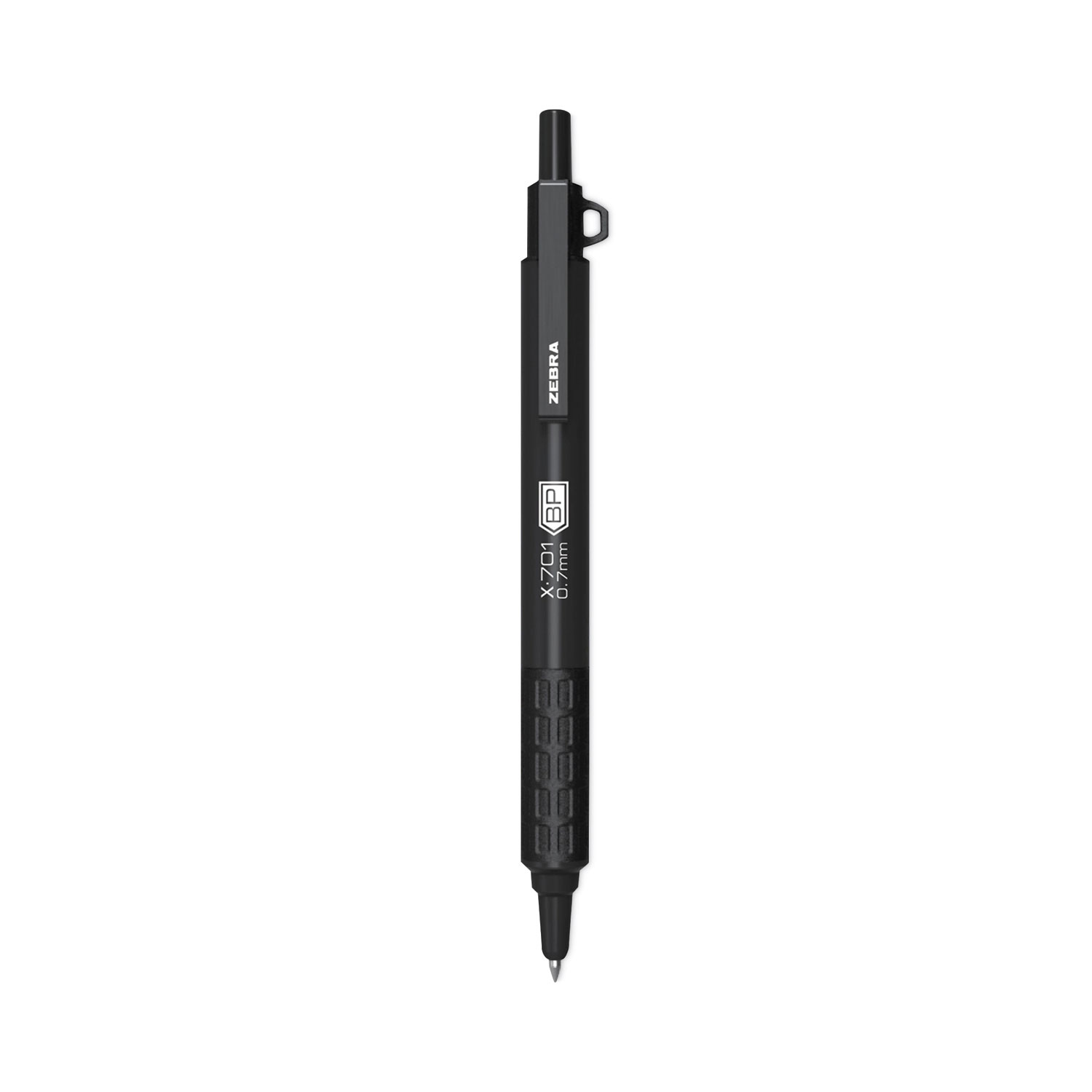 Black Ink 1 ea Zebra F-701 Ballpoint Stainless Steel Pen Fine Point 0.7mm 