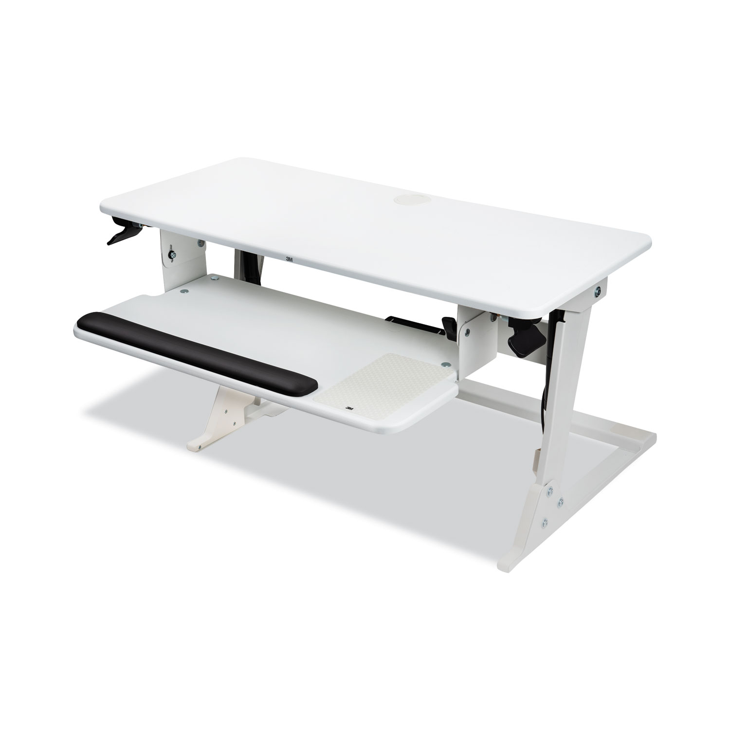 Precision Standing Desk, 35.4″ x 23.2″ x 6.2″ to 20″, White