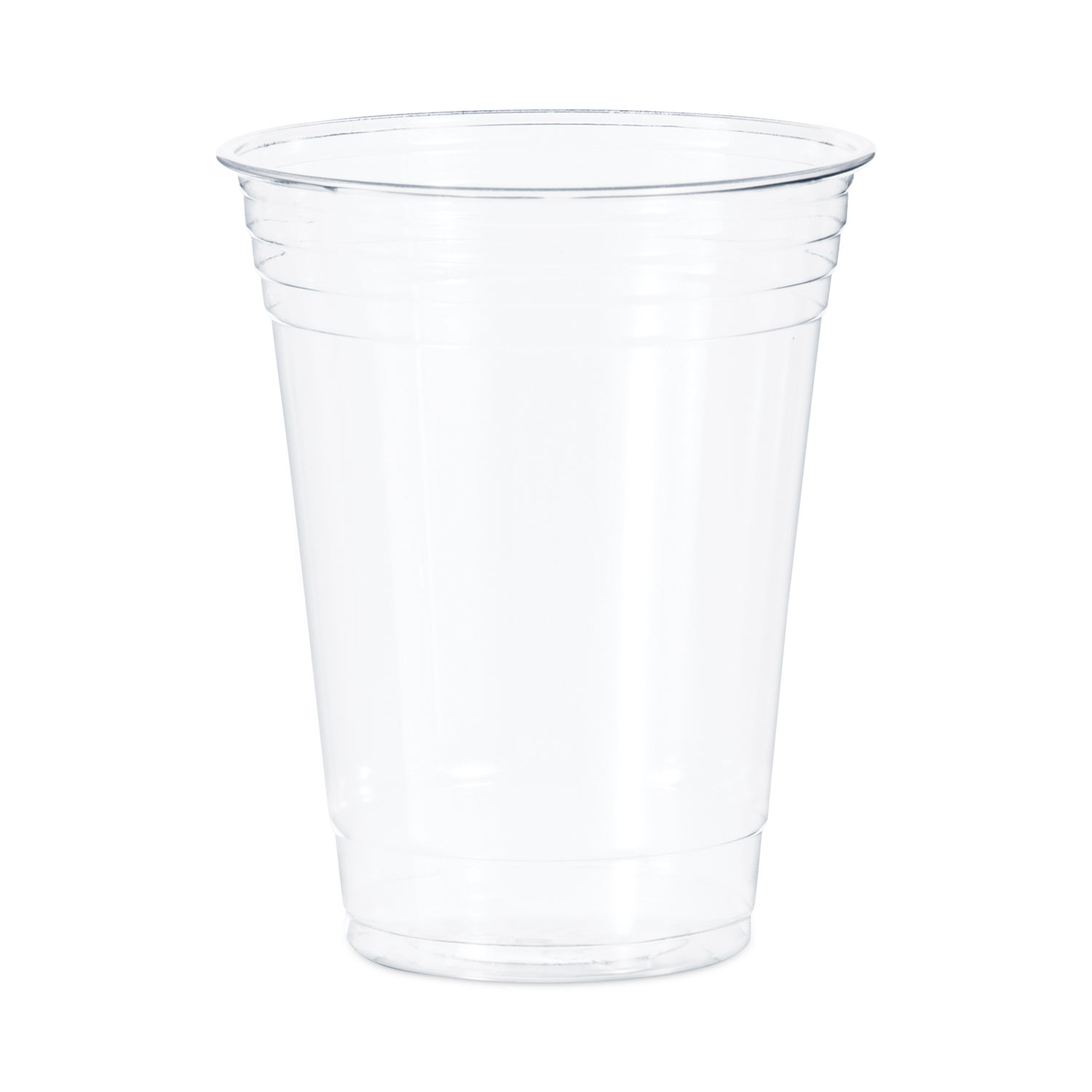 Choice 16 oz. Clear PET Plastic Cold Cup with Dome Lid - 50/Pack