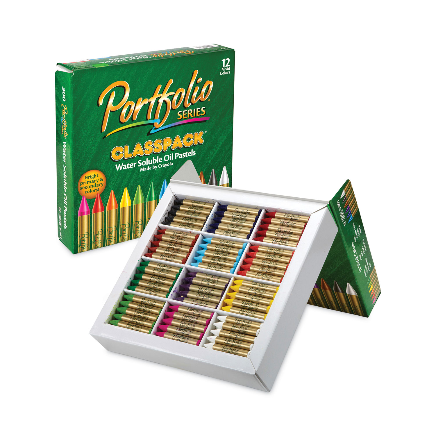 Portfolio Water Soluble Oil Pastels, 12 Colors - Artist & Craftsman Supply