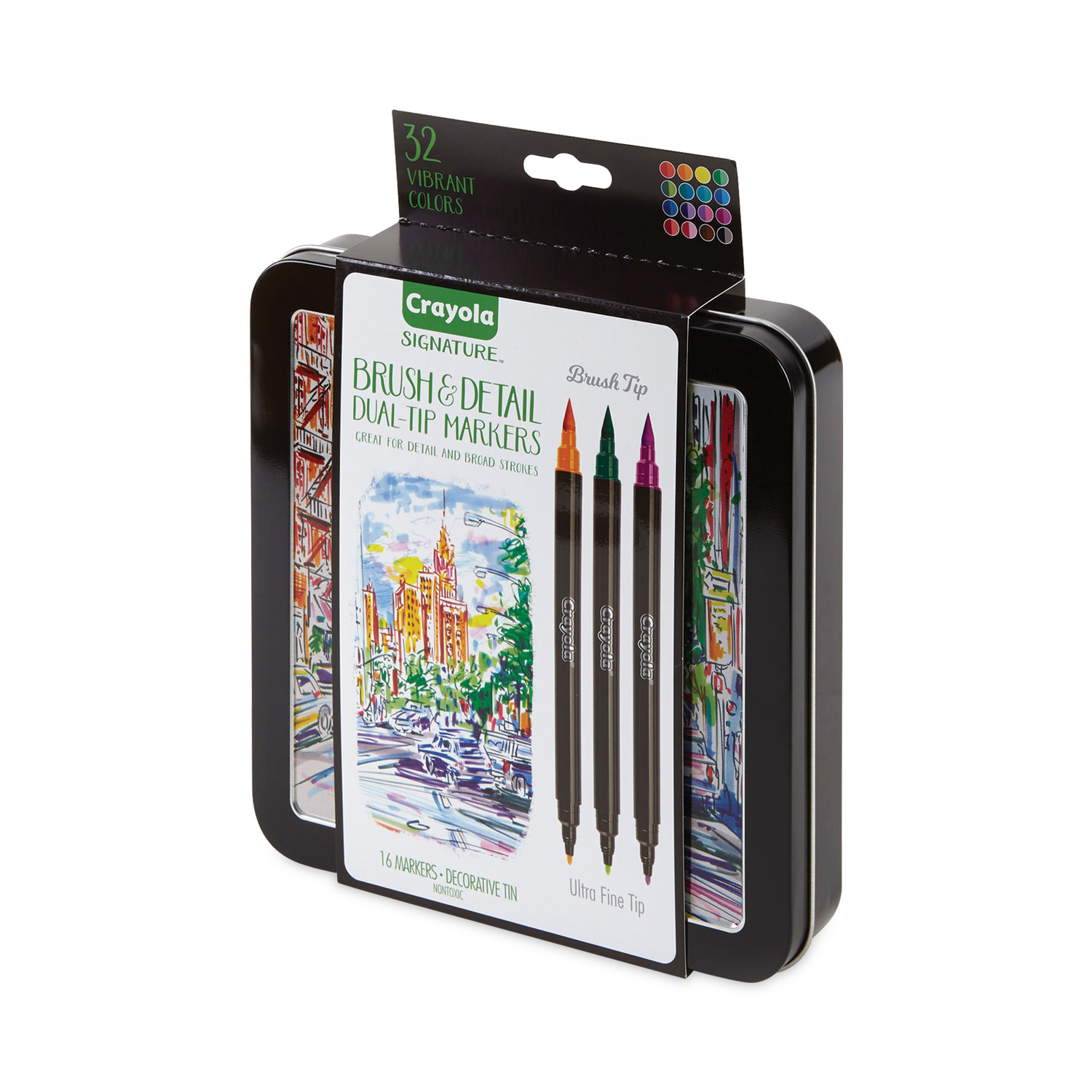 Crayola Signature 16-Piece Blending Markers with Tin