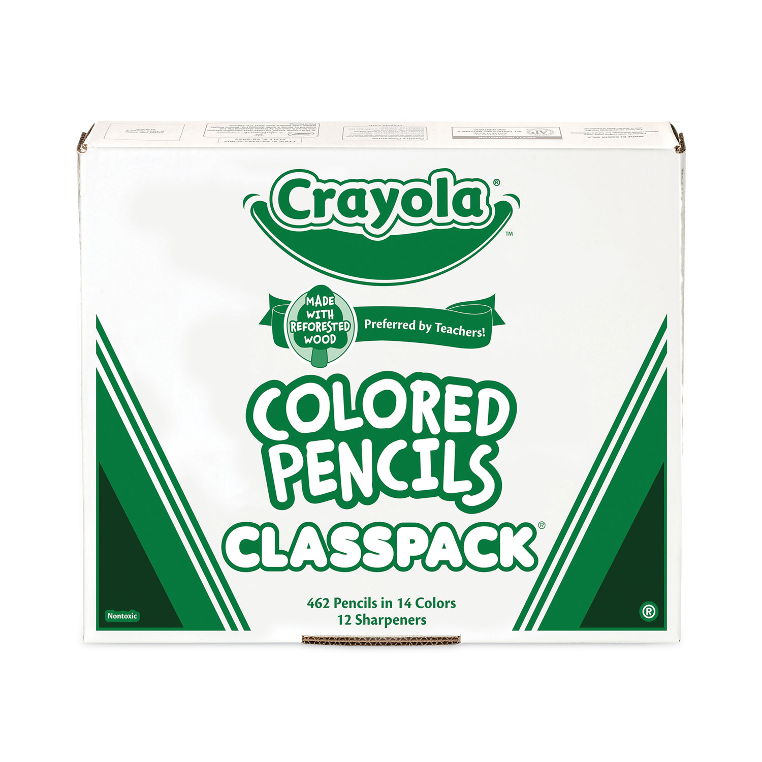 Color Pencil Classpack Set with (462) Pencils and (12) Pencil Sharpeners,  3.3 mm, 2B, Assorted Lead and Barrel Colors, 462/BX
