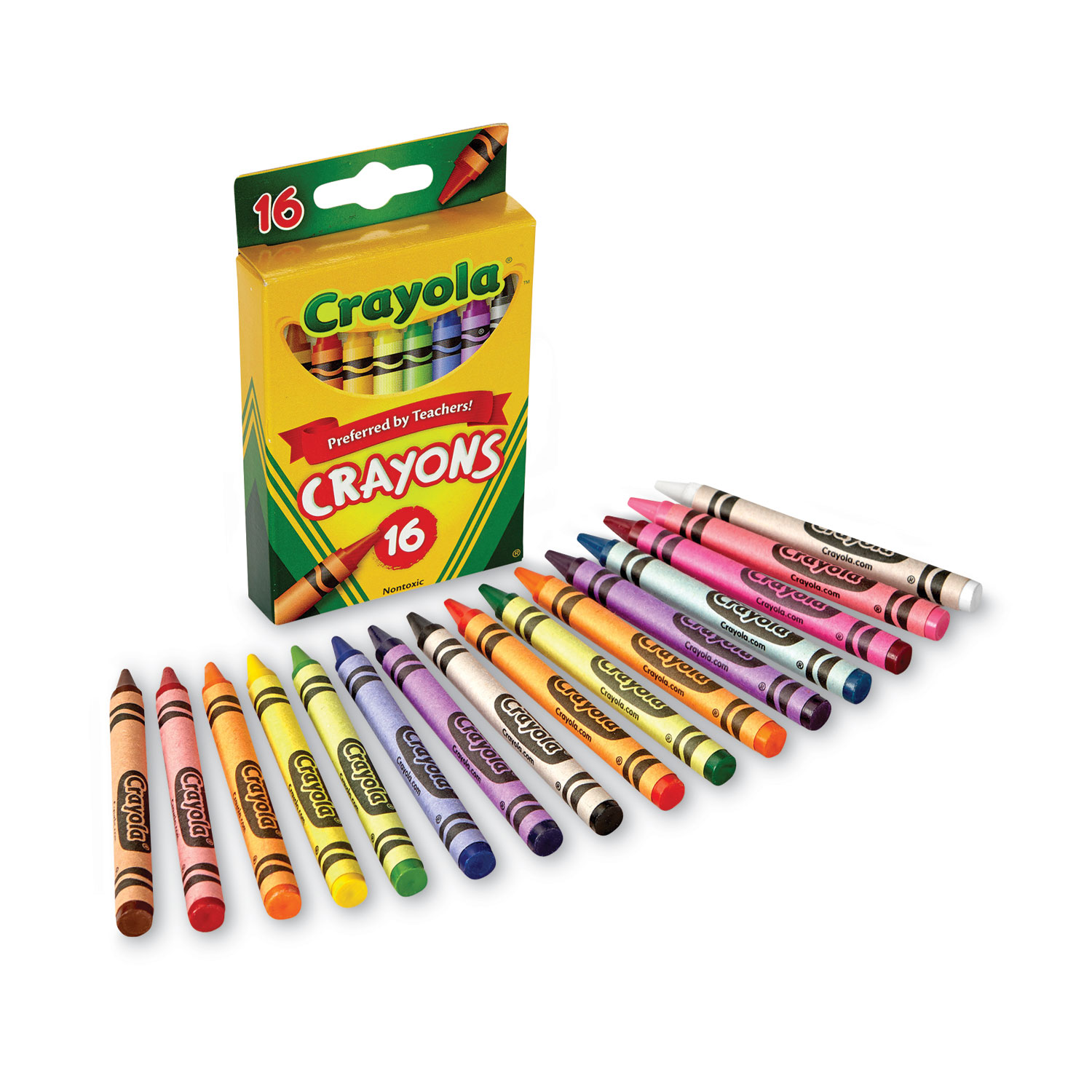 Classic Color Crayons, Peggable Retail Pack, 16 Colors/Pack - BOSS