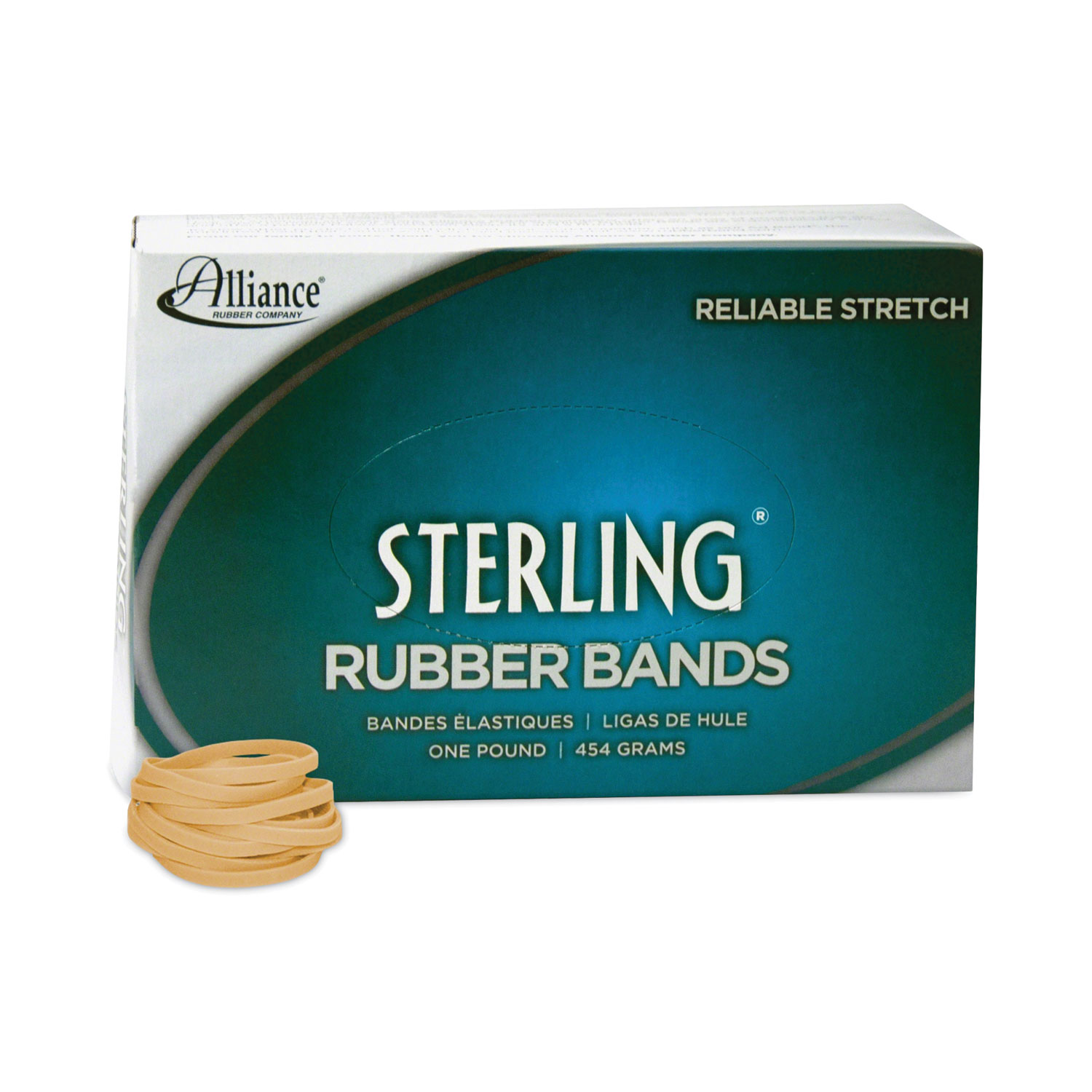 Sterling Rubber Bands, Size 30, 0.03″ Gauge, Crepe, 1 lb Box, 1,500/Box