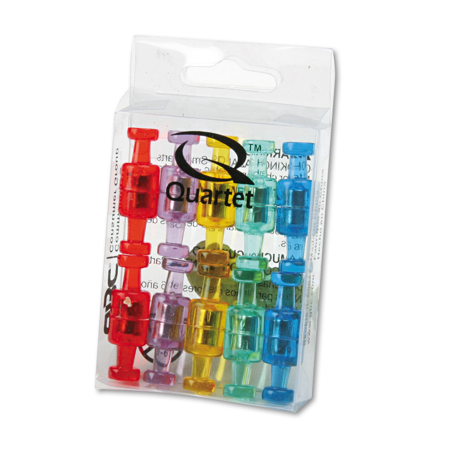 Magnetic Push Pins, 3/4 dia, Assorted Colors, 20/Pack
