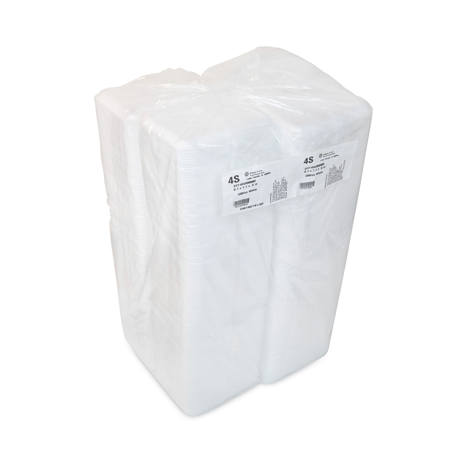 CKF 88134 (#34/4S) White Foam Meat Tray 9 1/4 x 7 1/4 x 1/2 - 250/Pack