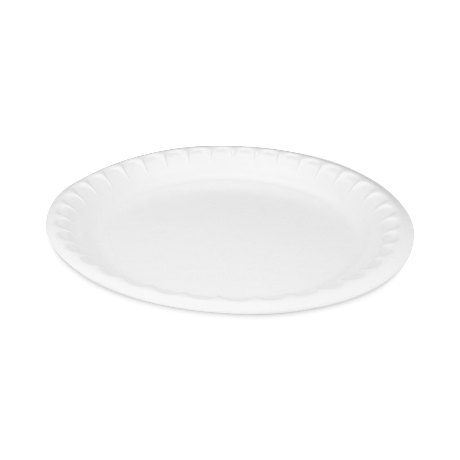 Placesetter Deluxe Laminated Foam Dinnerware, Plate, 10.25″ dia, White, 540/Carton