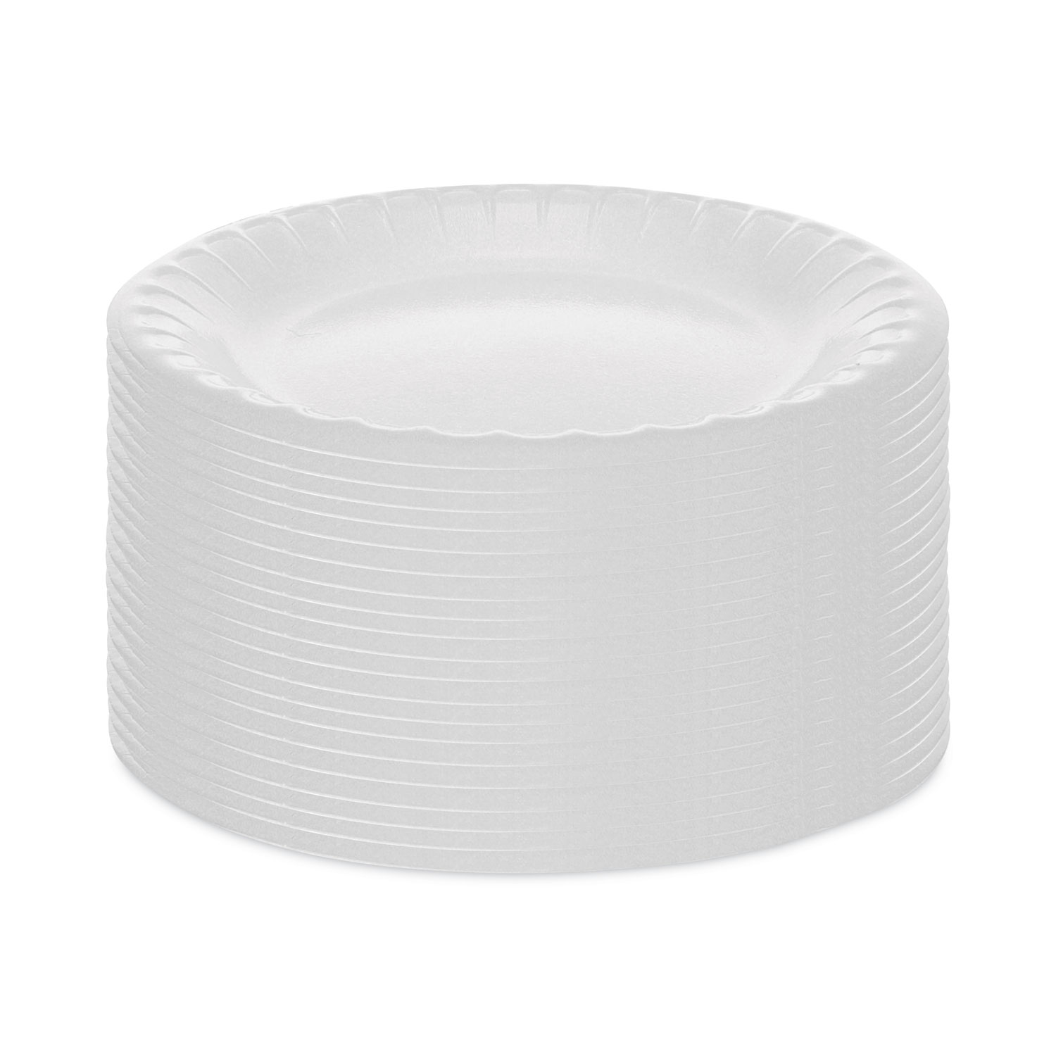 Placesetter Deluxe White Laminated Foam Plate - 8.88 diameter