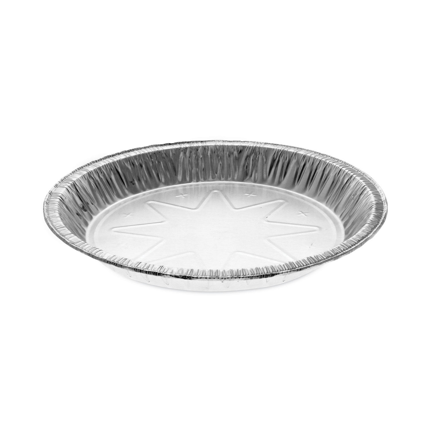 Round Aluminum Carryout Containers, 10″ Diameter x 1.09″h, Silver, 400/Carton