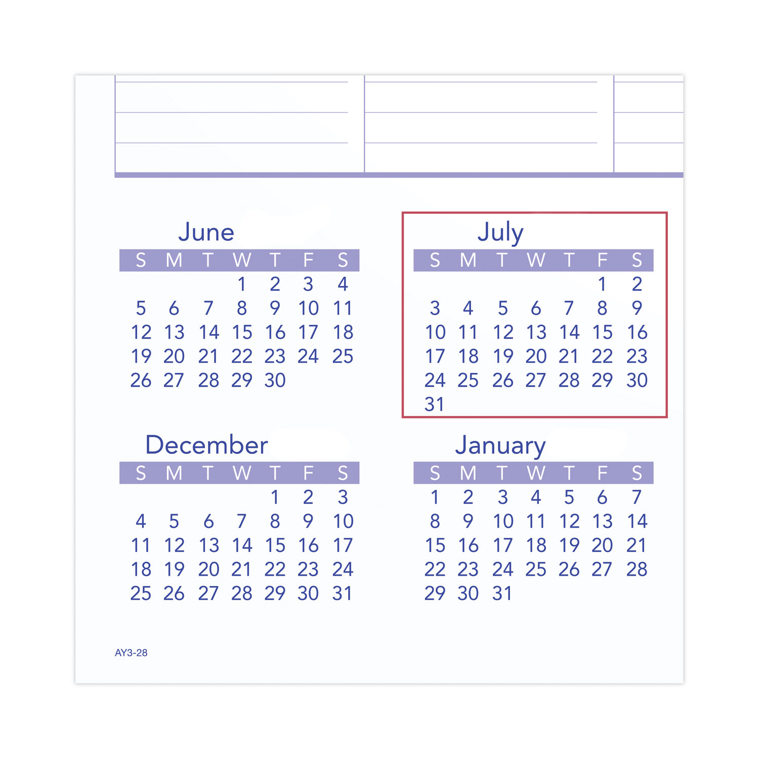 ATAGLANCE® Academic Year Monthly Wall Calendar with Ruled Daily