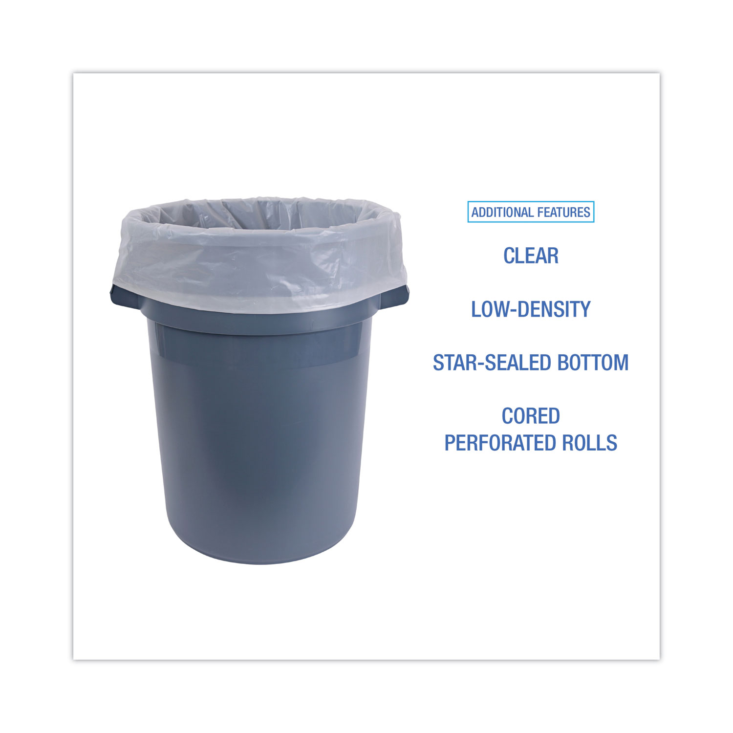 Clear Drum Liners Case Packed - 38 x 60 3 mil