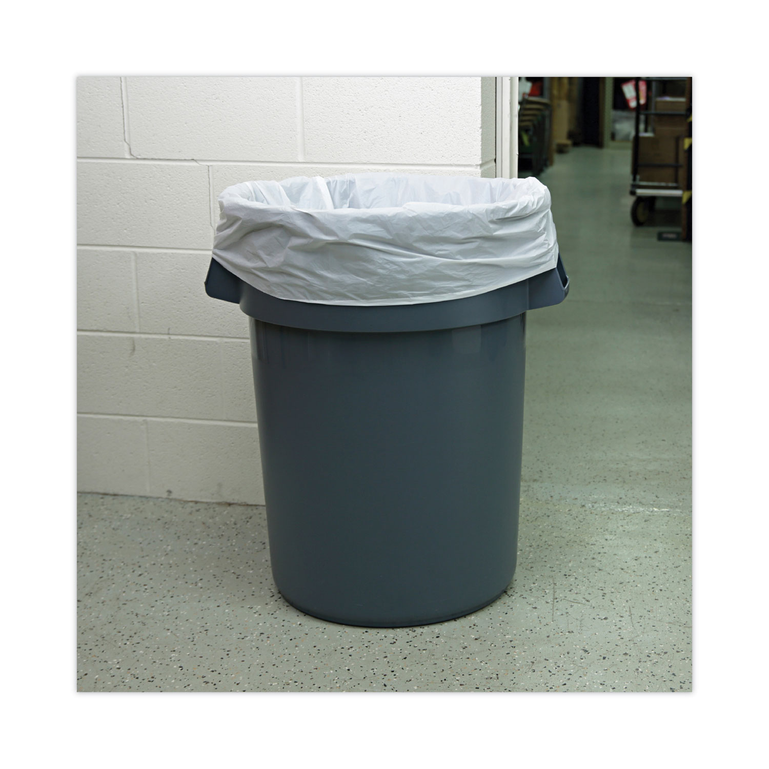 Buy Orange LLDPE Trash Can Liners 43 x 47 56 Gallon