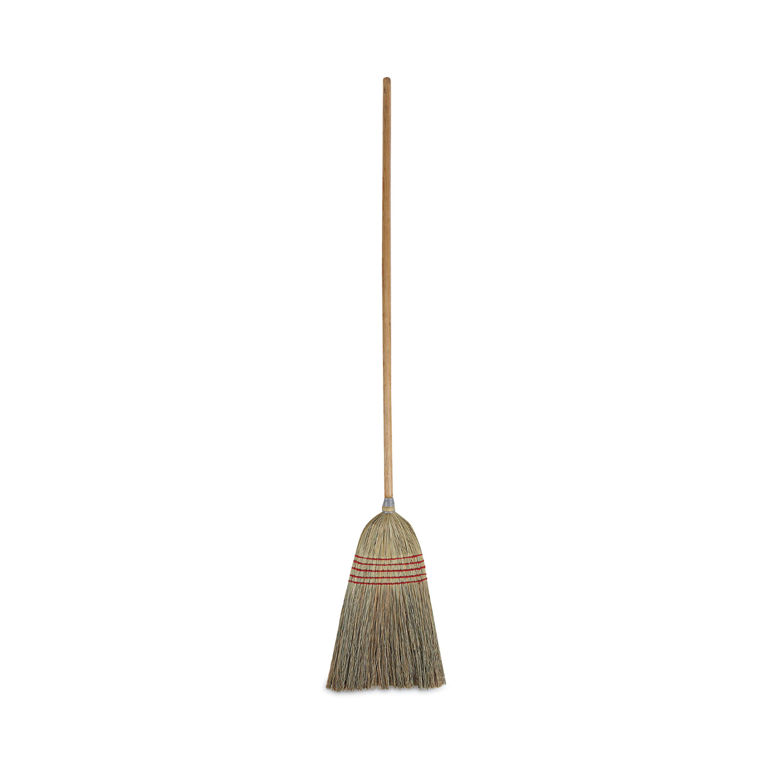 Parlor Broom, Corn Fiber Bristles, 55″ Overall Length, Natural, 12/Carton