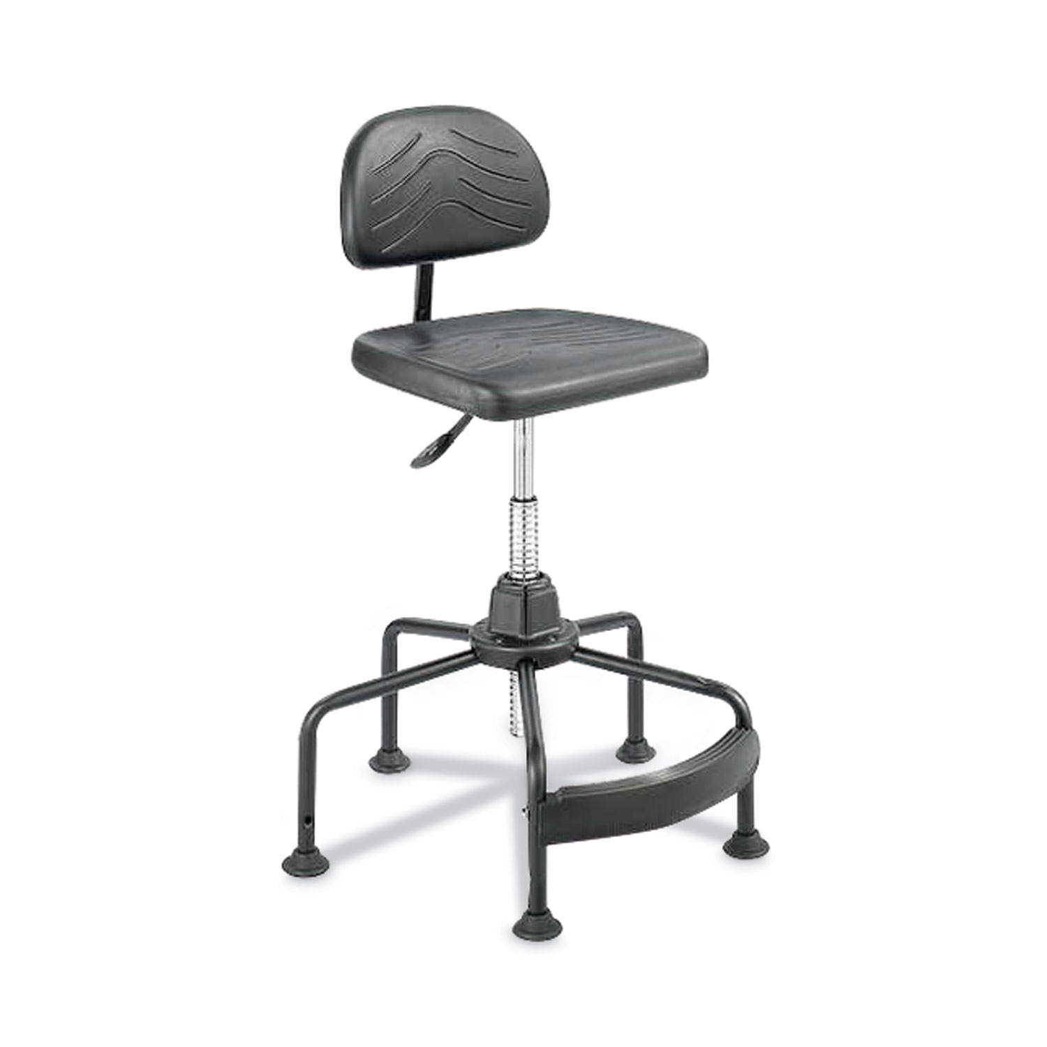 Task Master Economy Industrial Chair, Supports Up to 250 lb, 17″ to 35″ Seat Height, Black