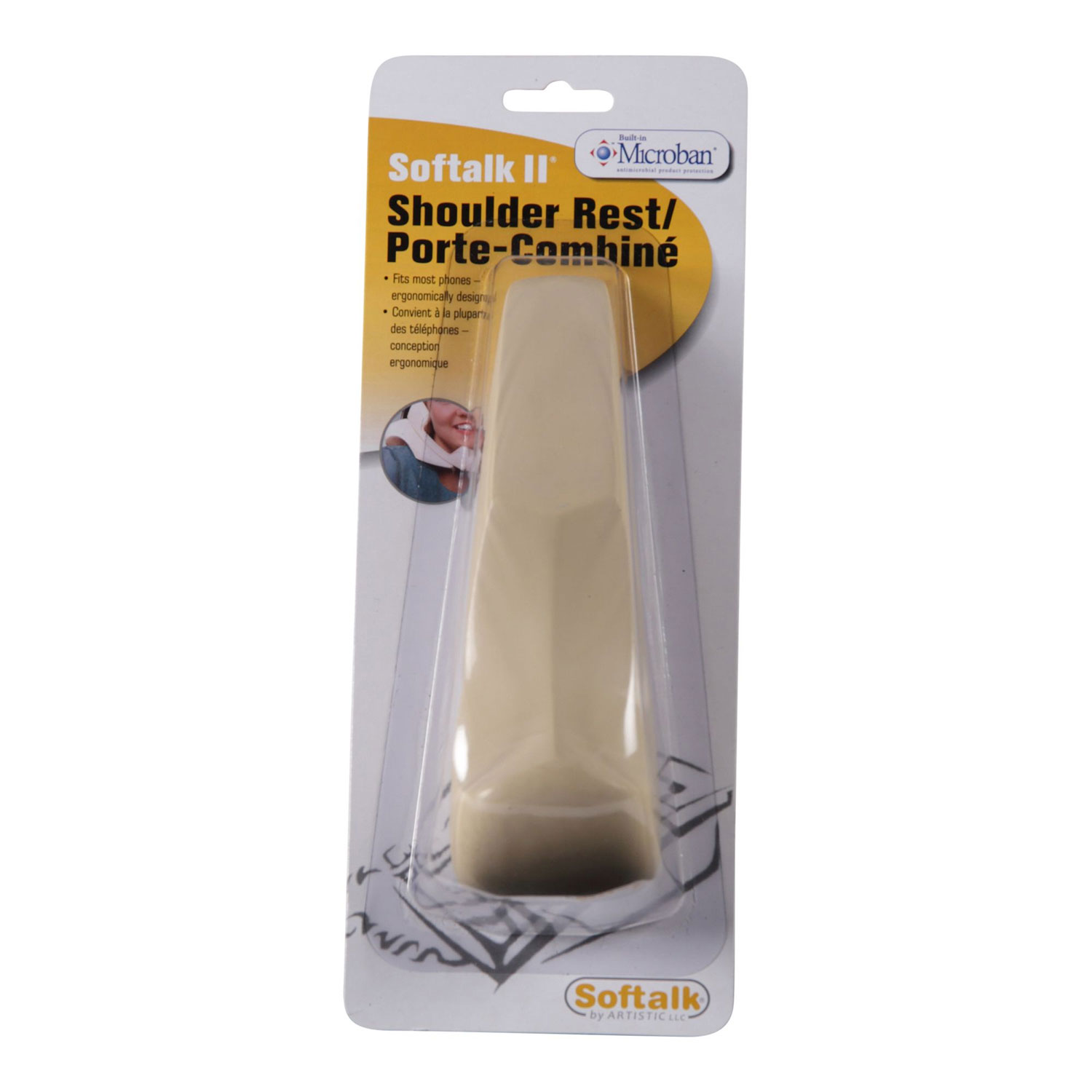 Softalk Ii Softalk II Telephone Shoulder Rest, 2 x 2.5 x 6.5, Ivory - gemlaser