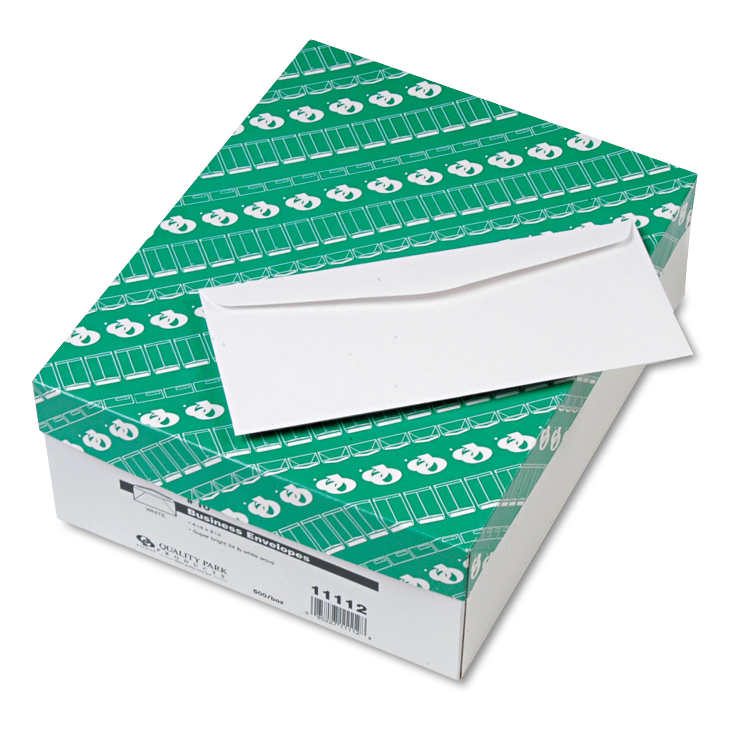 Business Envelope Traditional, #10, 4 1/8 x 9 1/2, White, 500/Box