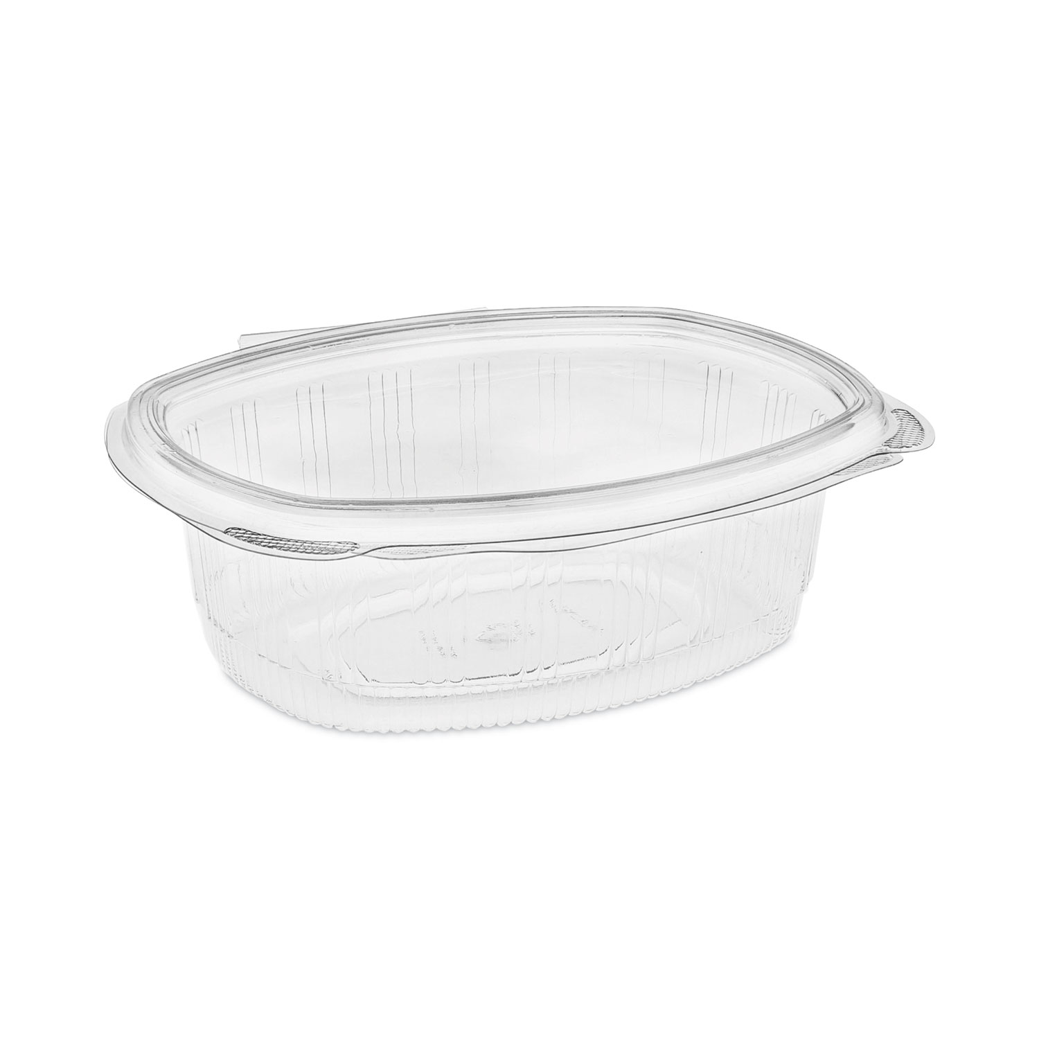 4 16 oz. Recycled Plastic Square Container, Clear, 480 ct