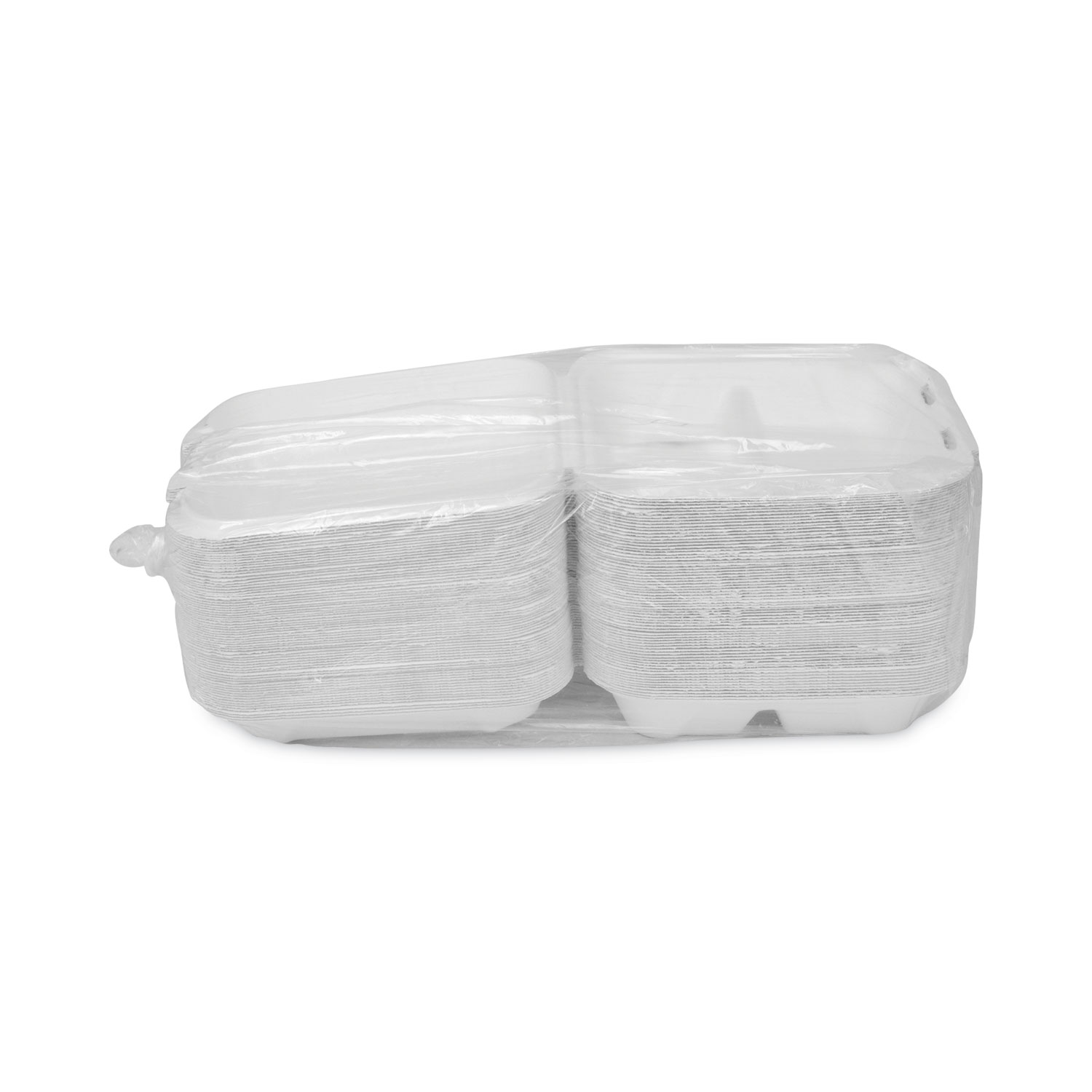 9 x 9 x 2.75 3-Compartment Bagasse Lunch Box EcoFriendly