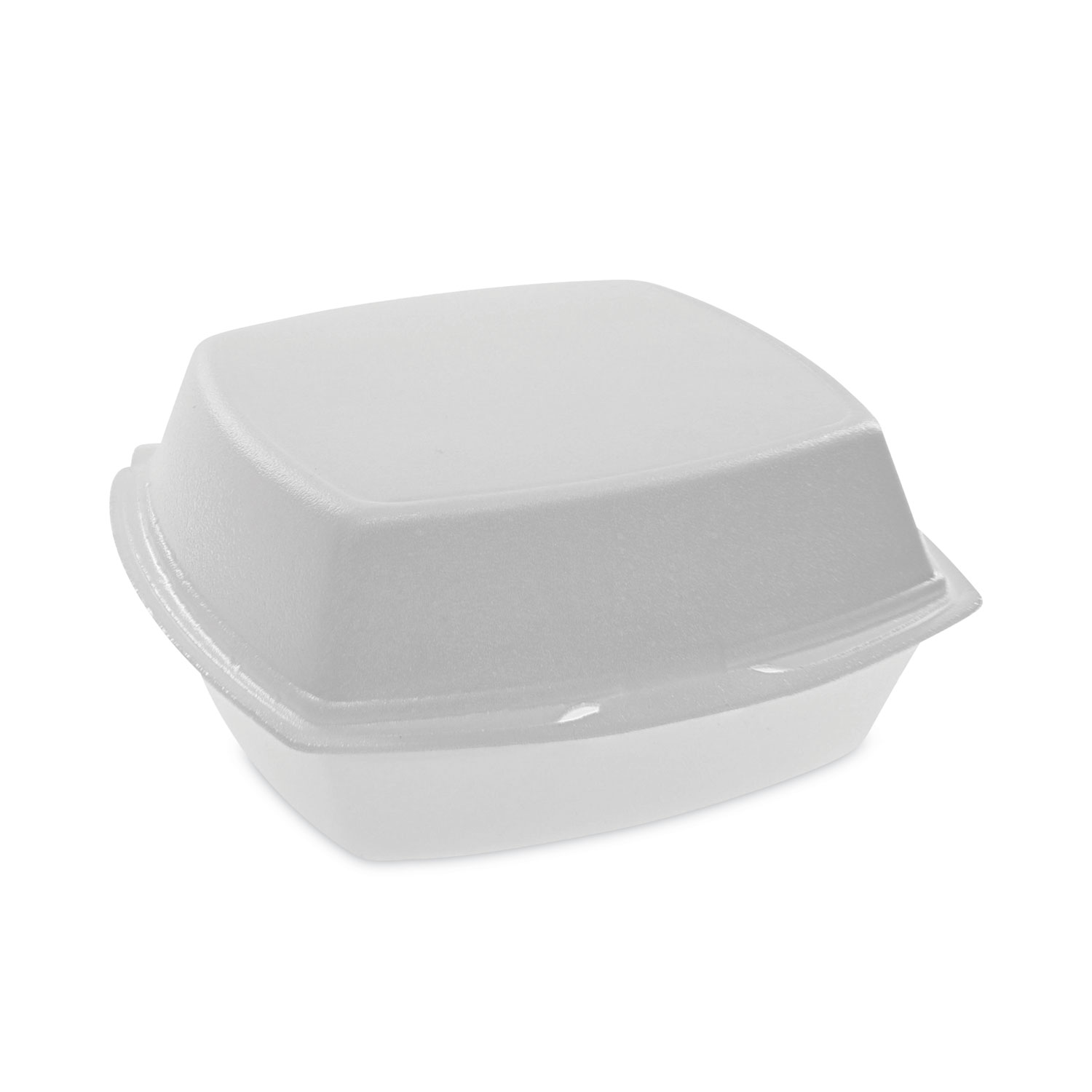 Pactiv Foam Hinged Lid Containers, Single Tab Lock #205 Utility, 9.19 x 6.5 x 2.75, White, 150/Carton