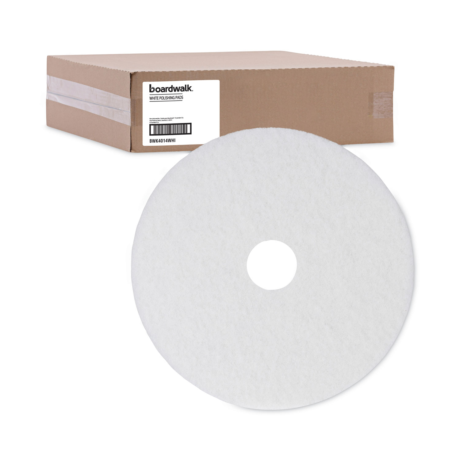 5 PADS IN BOX PROLINK 14" WHITE POLISHING FLOOR PADS 