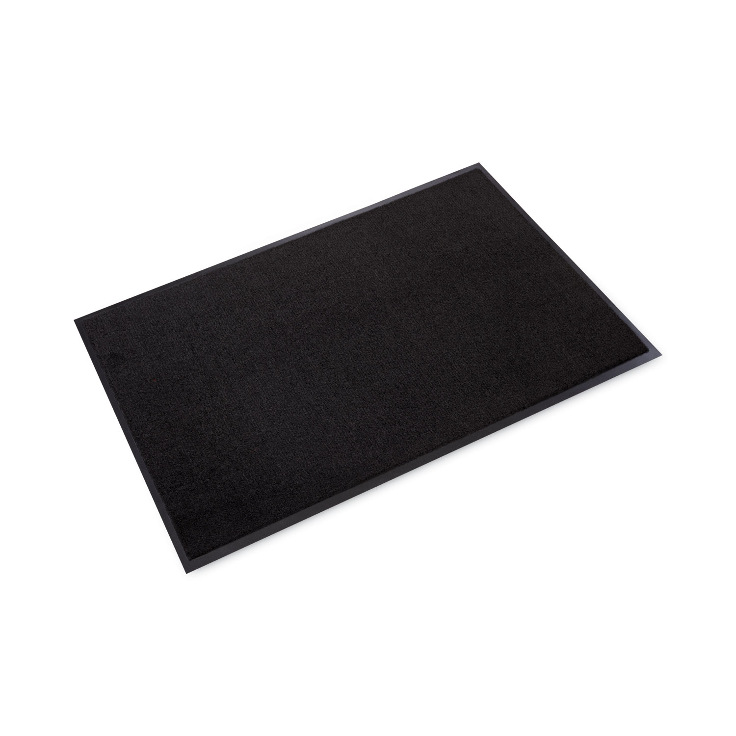 Rely-On Olefin Indoor Wiper Mat, Rectangular, Black Cut Pile Surface, 36" x 60"