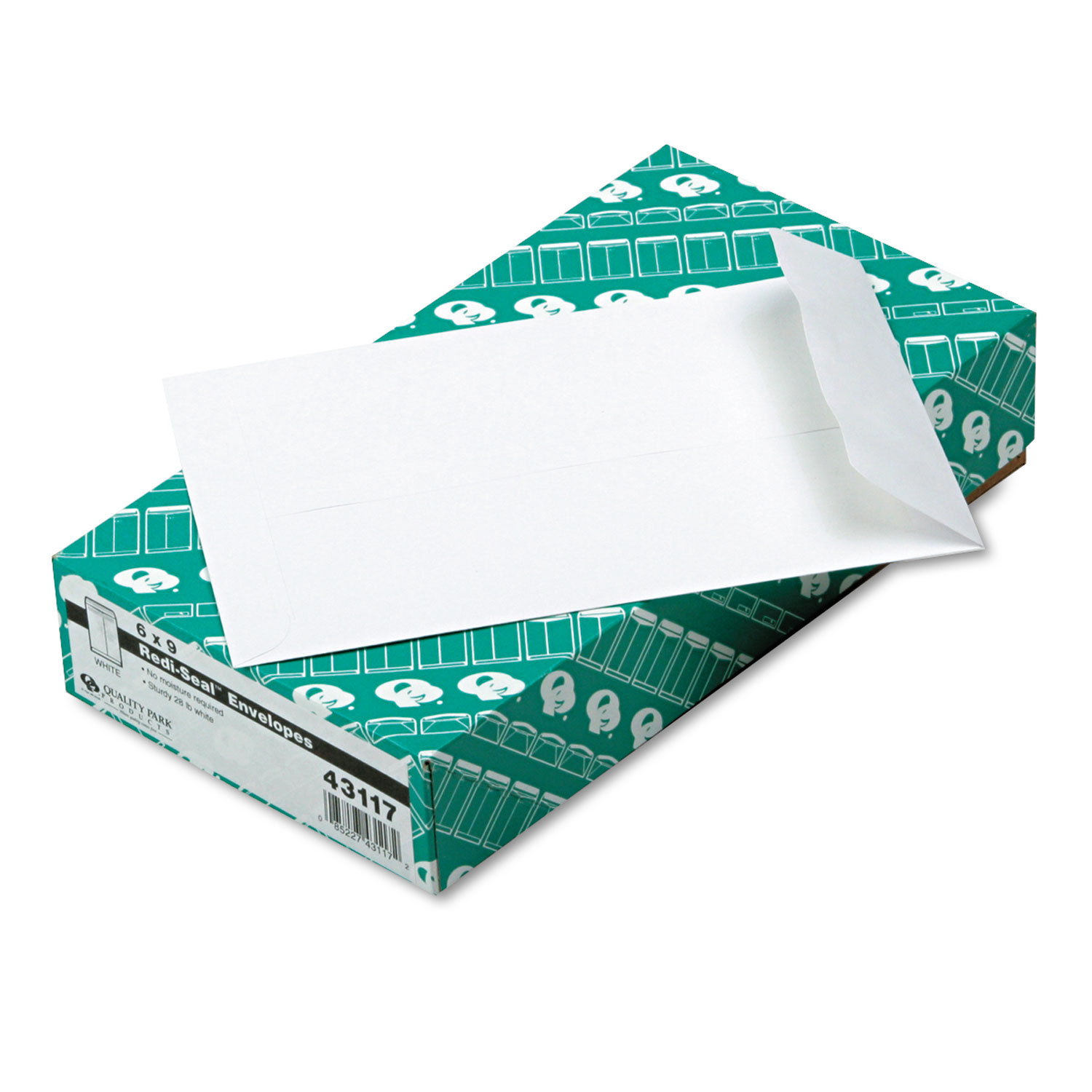  Quality Park QUA43117 Redi-Seal Catalog Envelope, #1, Cheese Blade Flap, Redi-Seal Closure, 6 x 9, White, 100/Box (QUA43117) 