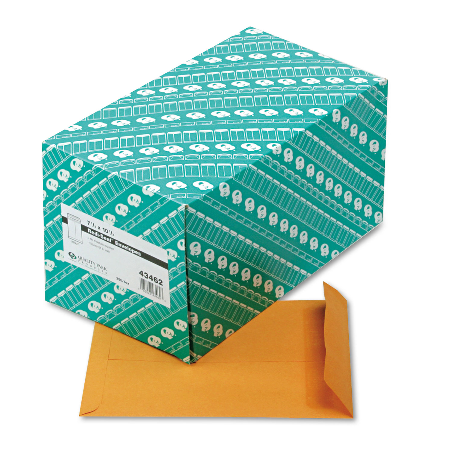 Redi Seal Catalog Envelope, 7 1/2 x 10 1/2, Brown Kraft, 250/Box