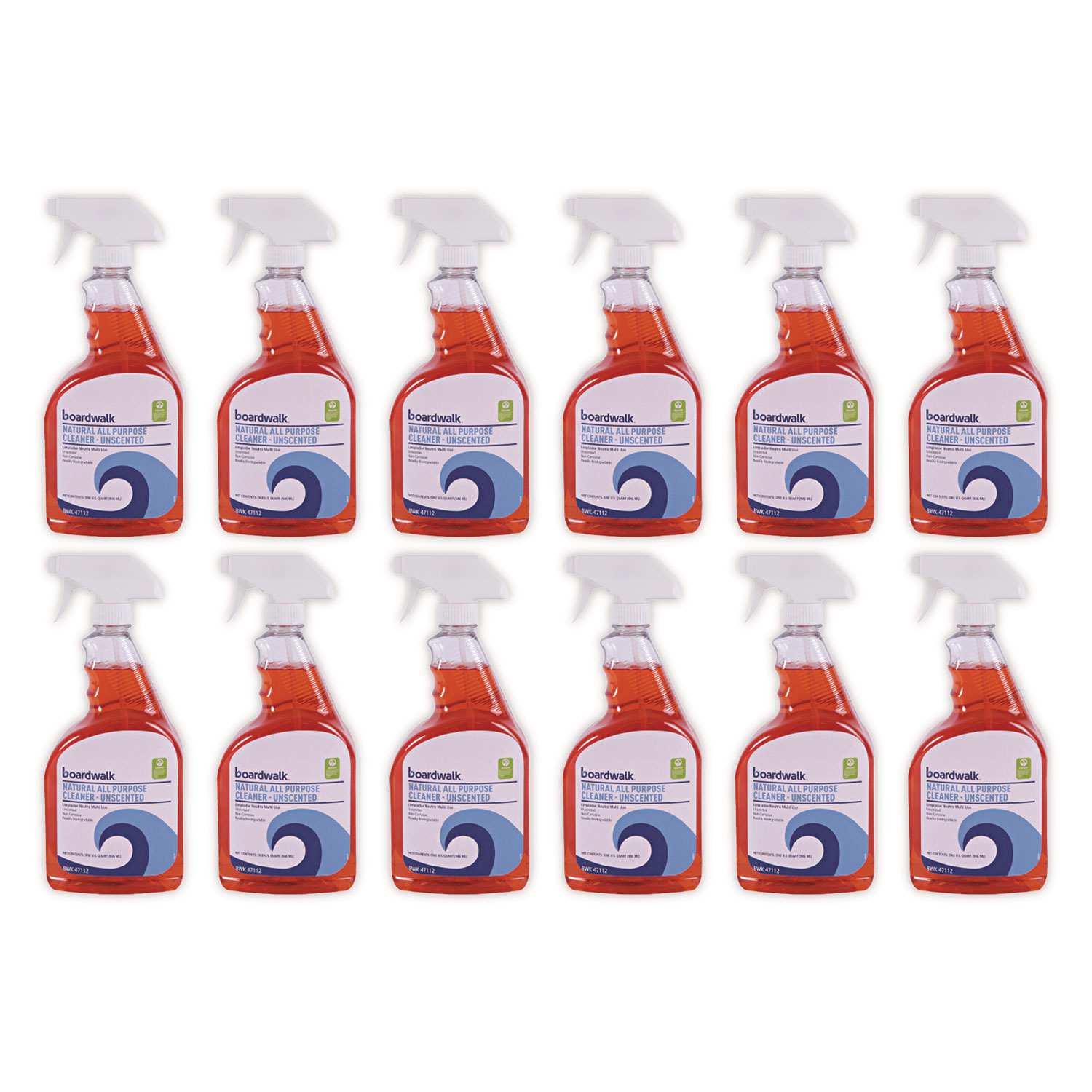 Natural All Purpose Cleaner, Unscented, 32 oz Spray Bottle, 12/Carton