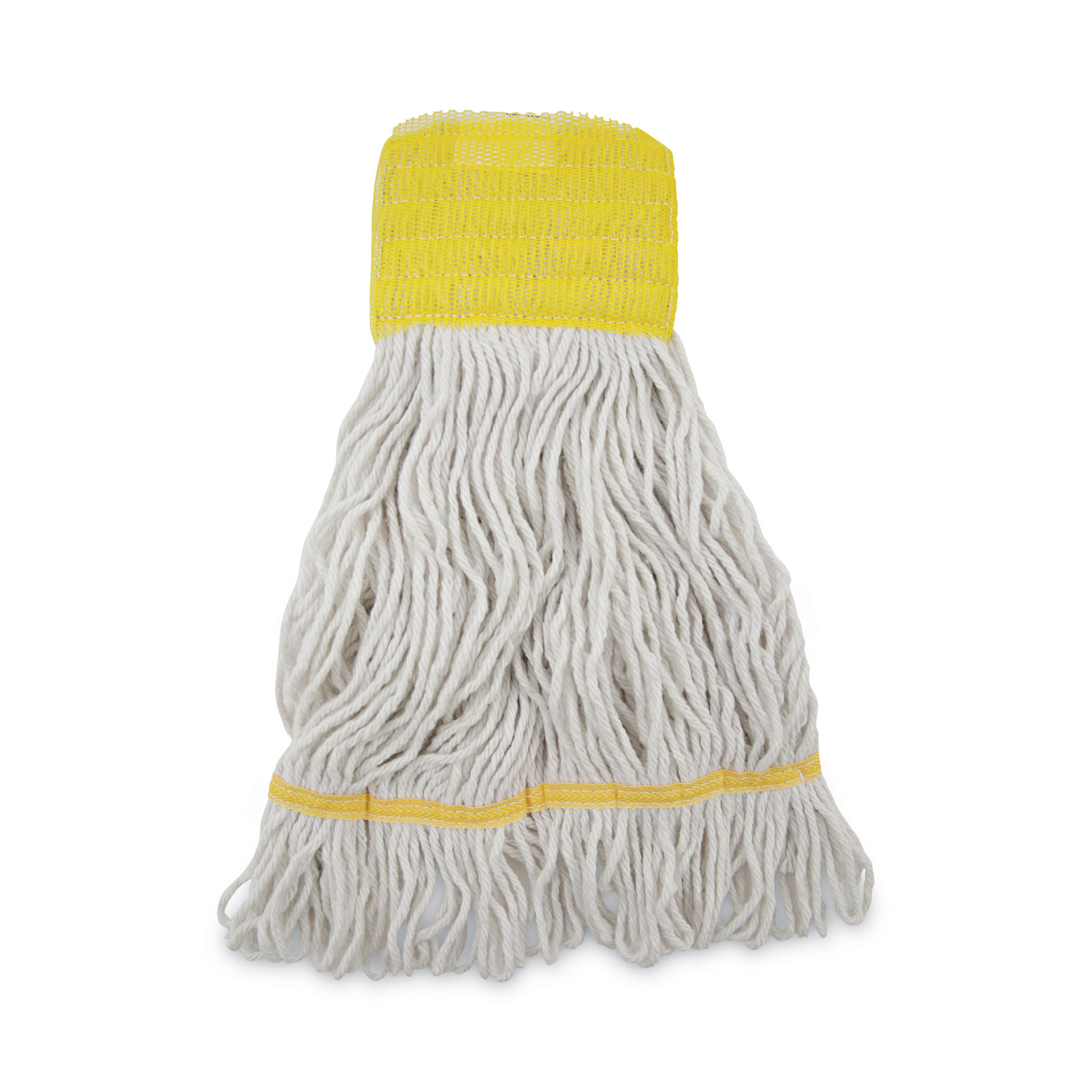 Super Loop Wet Mop Head, Cotton/Synthetic Fiber, 5″ Headband, Small Size, White, 12/Carton