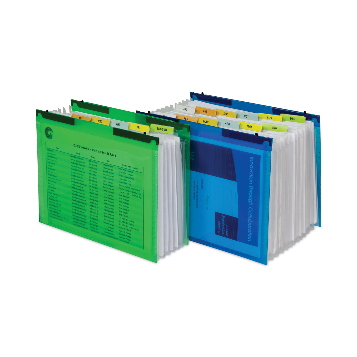 Expanding File with Hang Tabs, Pre-Printed Index-Tab Inserts, 12 ...